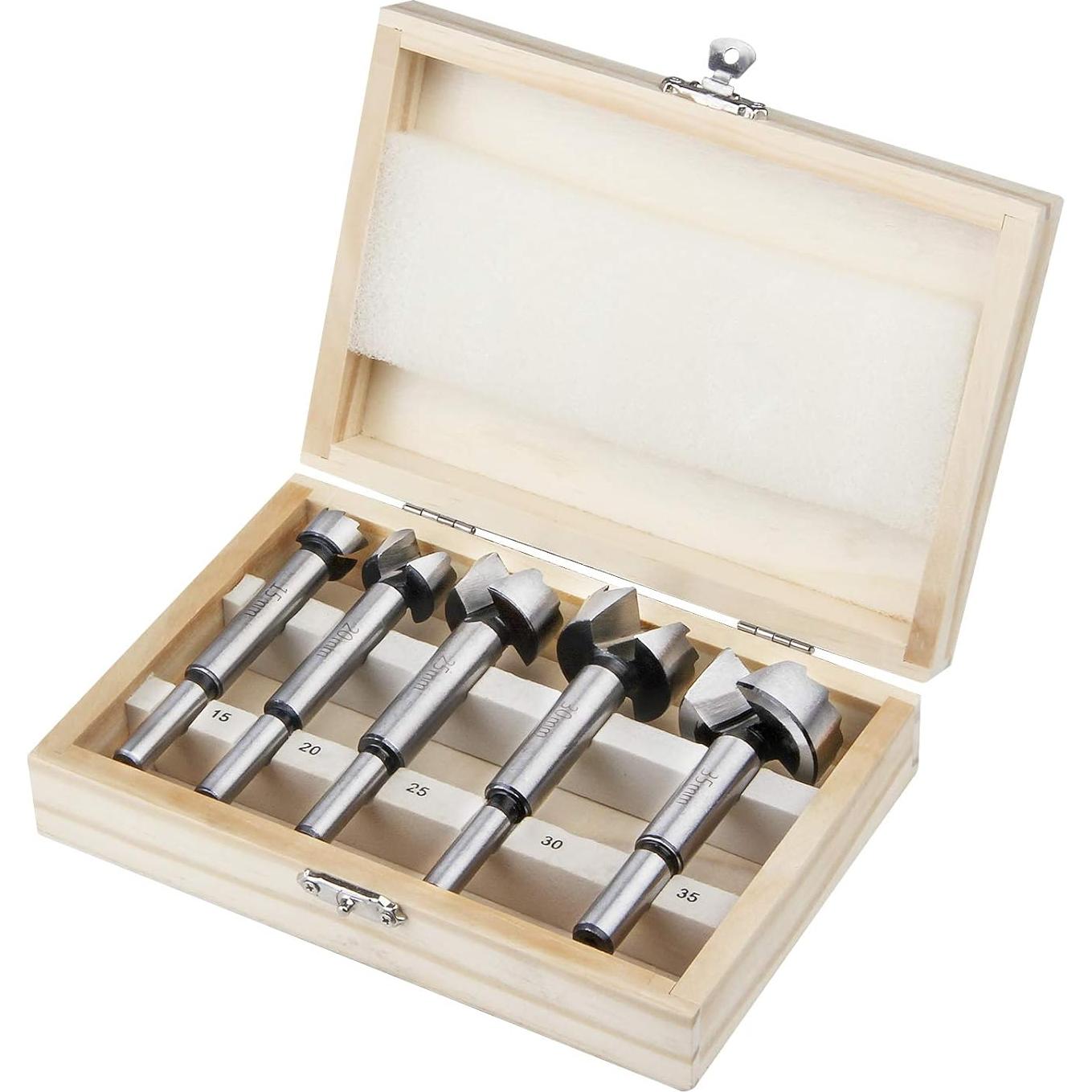 Juego de Brocas Forstner 5Pcs HPHOPE 15/20/25/30/35mm