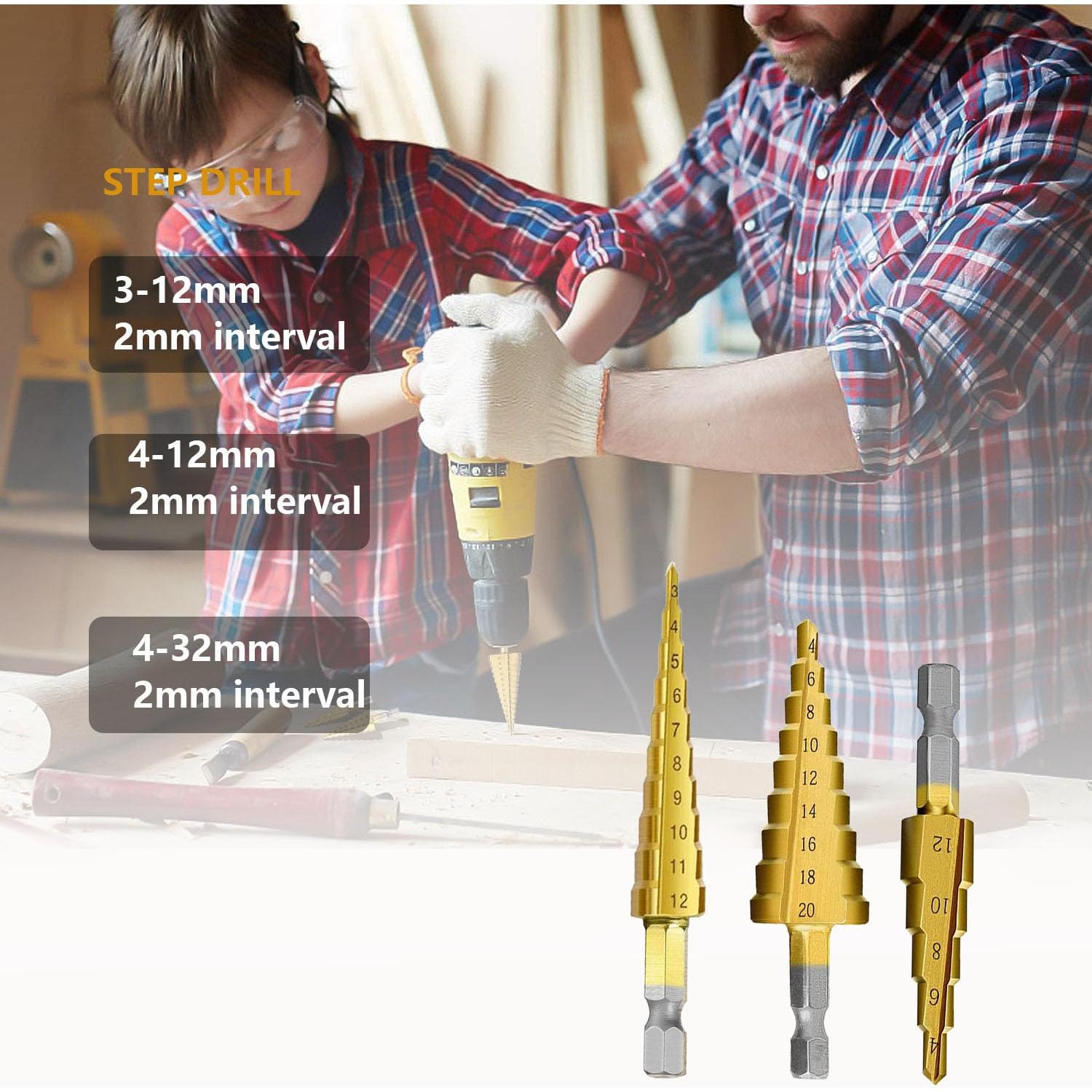 Juego de brocas escalonadas Tworider 3 piezas 4-20mm