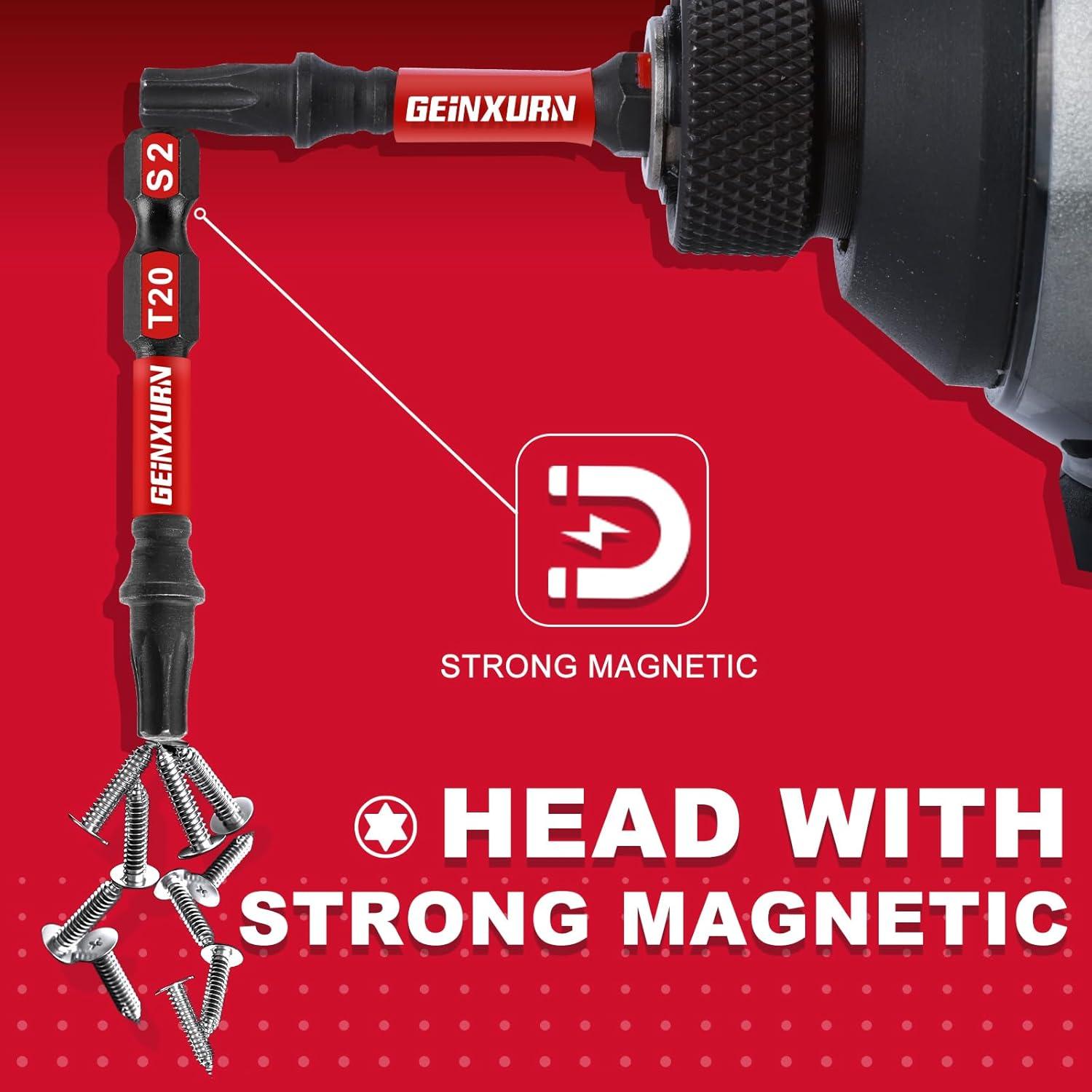 Juego de 30 Puntas Torx T20 GEINXURN con Soporte y Caja