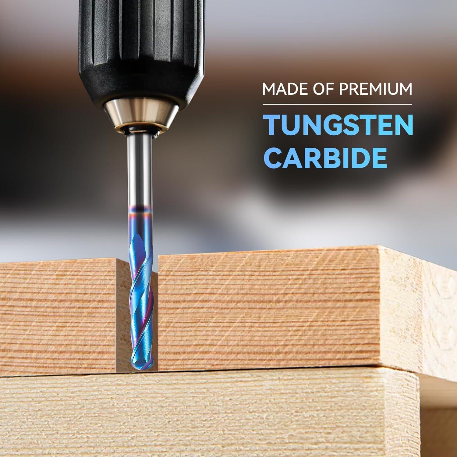 Broca HQMaster 1/4" Carburo 7.62 cm para CNC Madera