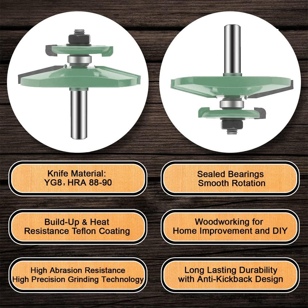 Juego de Brocas de Router OLETBE 3 Piezas 12,7 mm