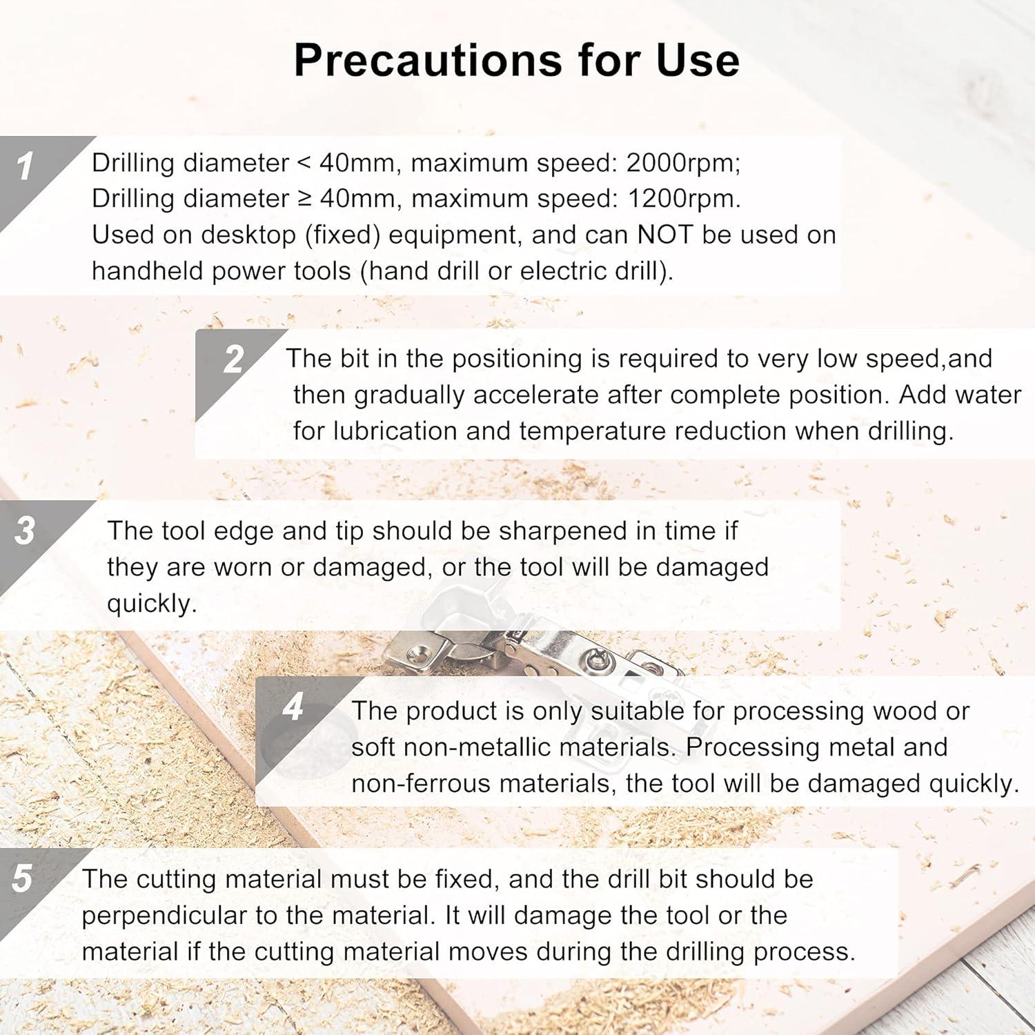 Broca Forstner 42mm uxcell para Carpintería con Estuche