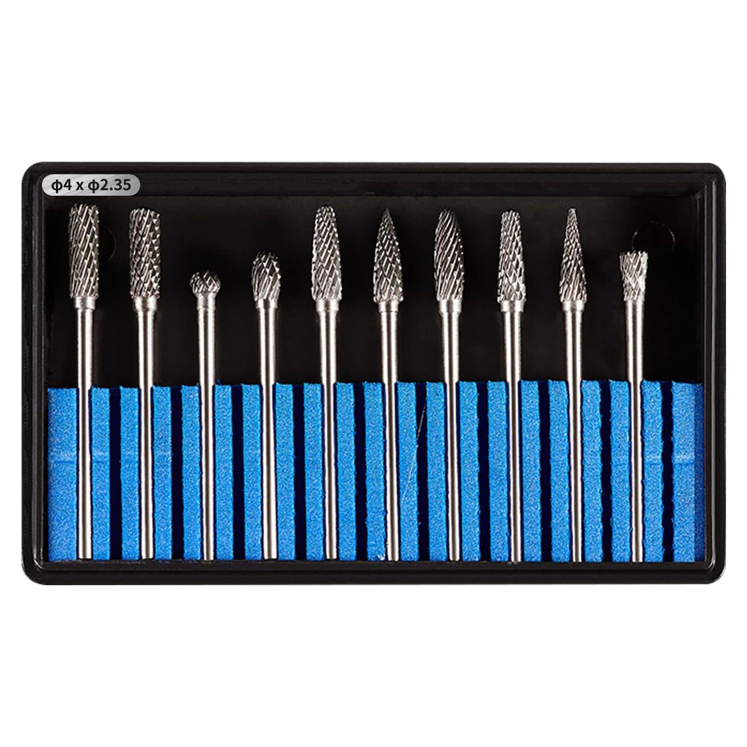 10 Piezas Fresas de Carburo 4x2.35 mm para Dremel