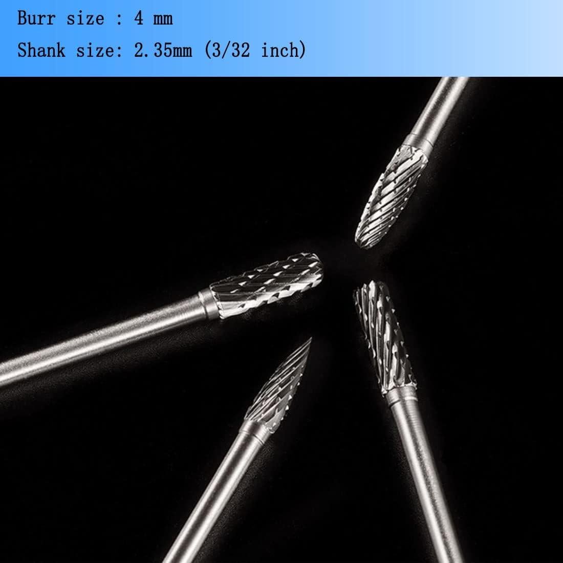 10 Piezas Fresas de Carburo 4x2.35 mm para Dremel