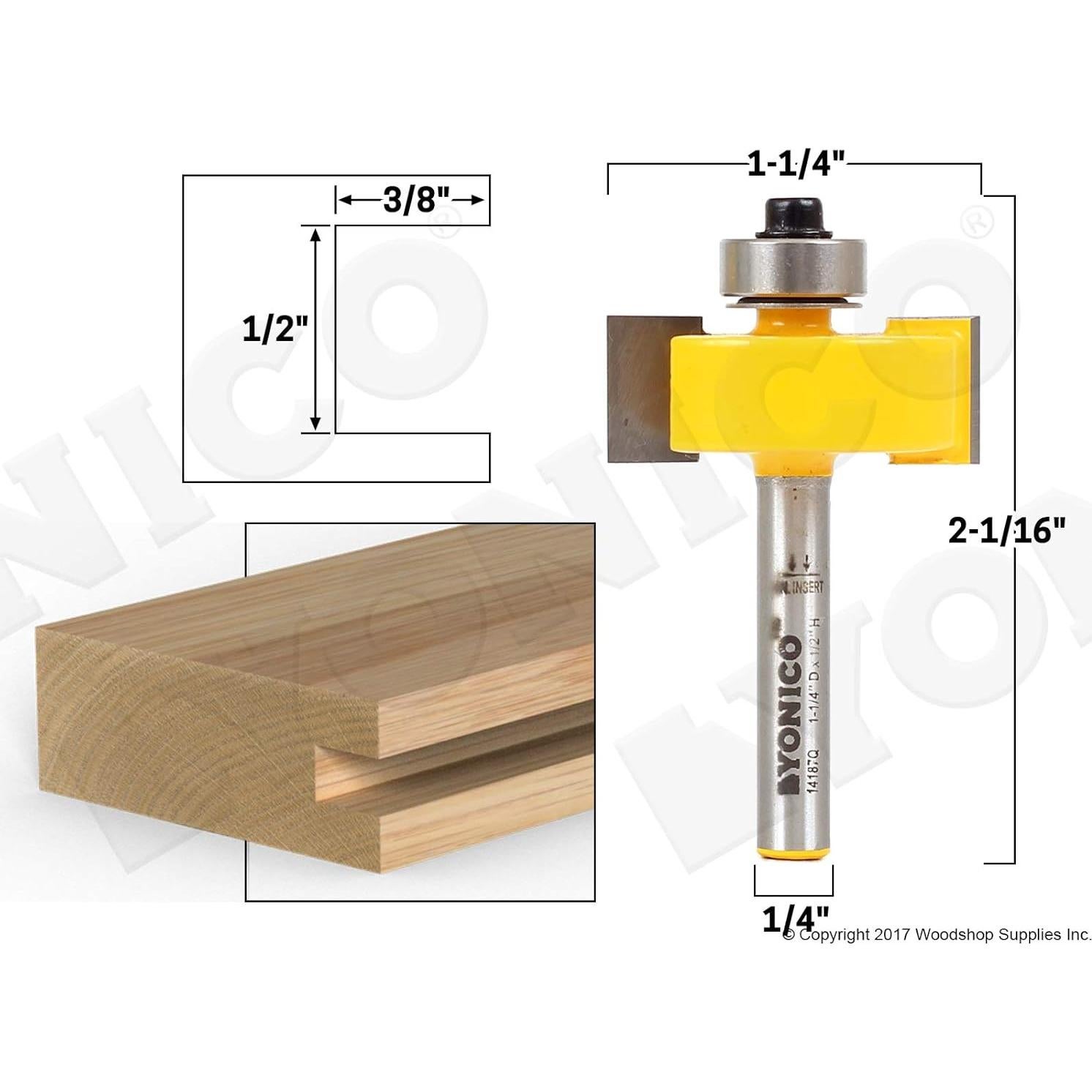 Cortador de Ranuras Yonico 14187q 1.27cm Altura 0.95cm Profundidad