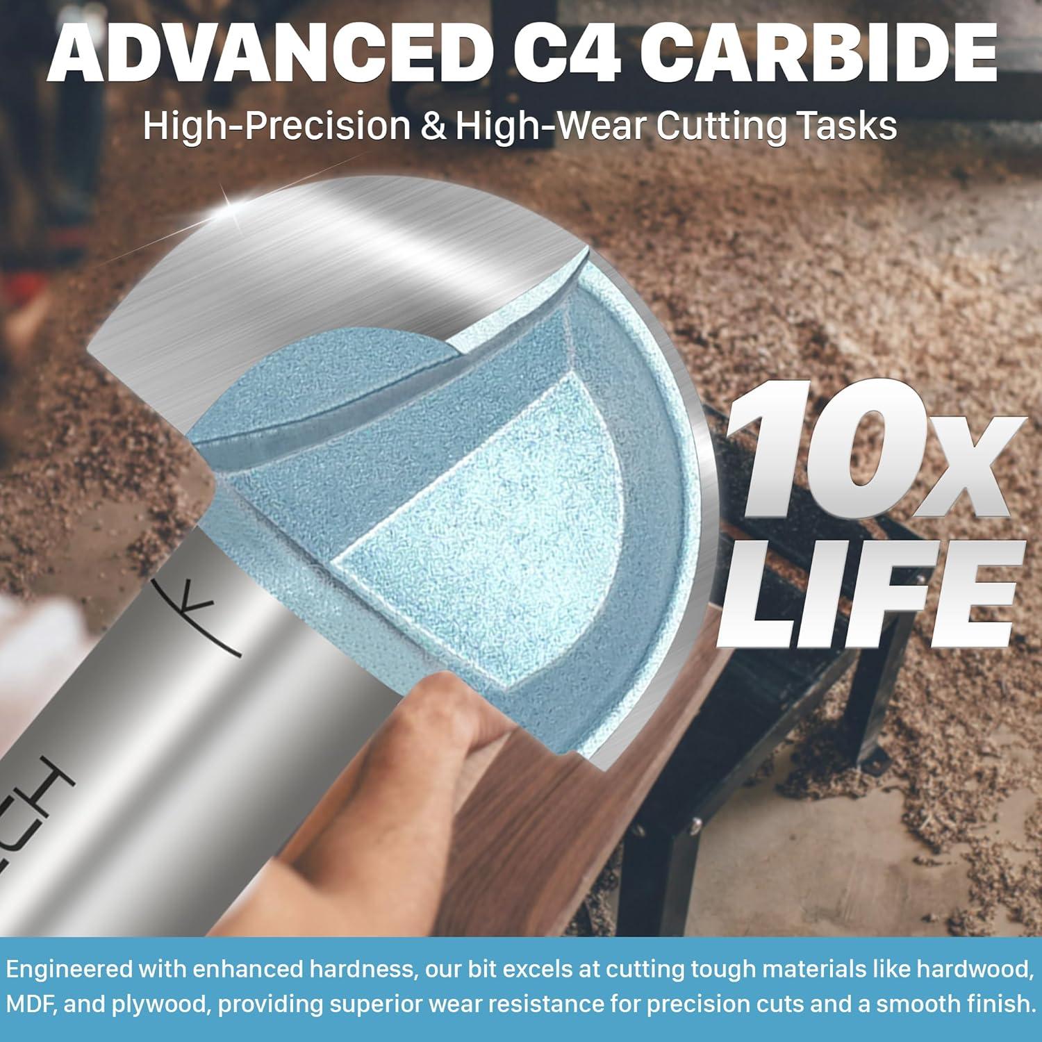 Broca de Router KEENTECH 12mm Eje x 32mm Profundidad