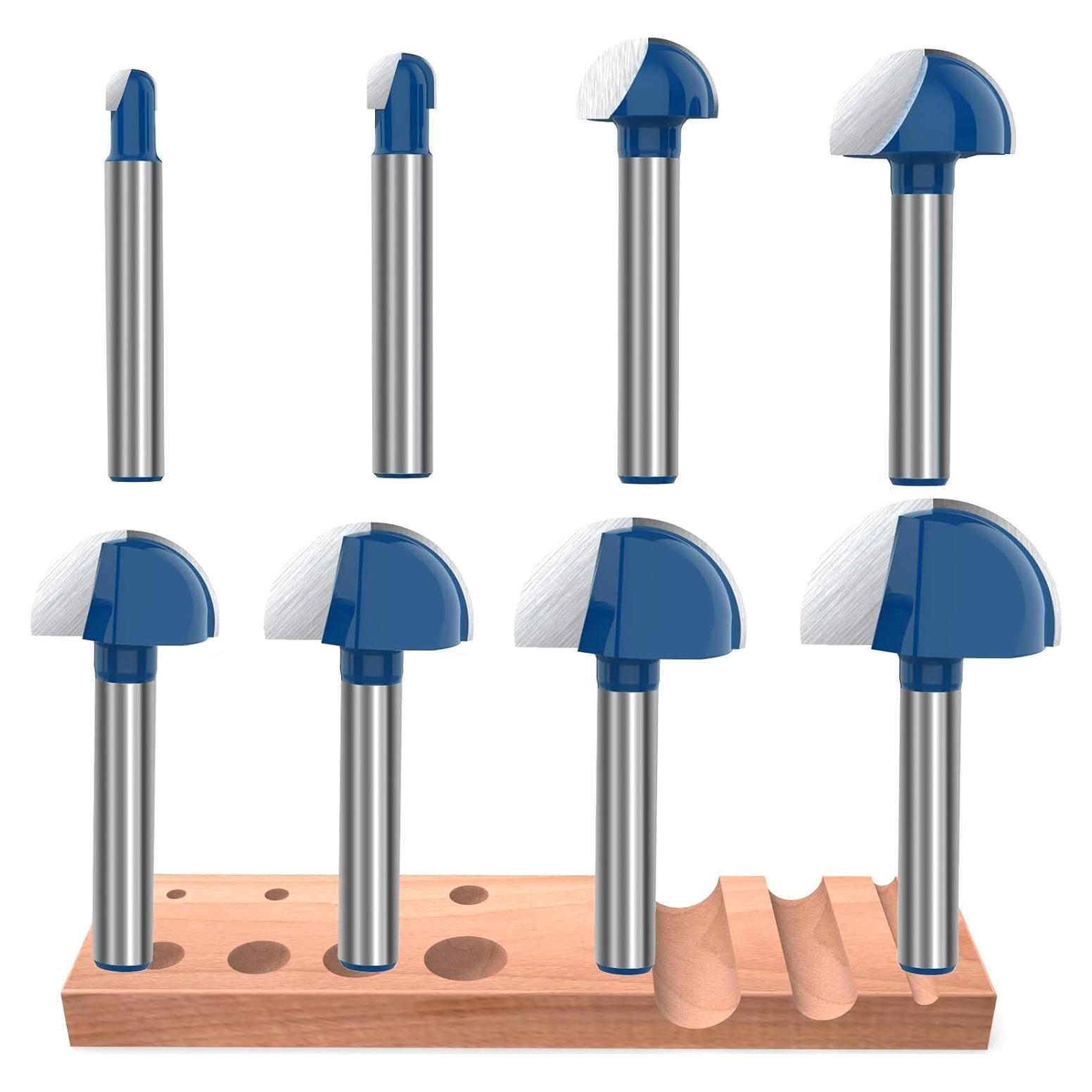 Fresa de caja cóncava ROOCBIT 8 piezas 15.49x11.18cm