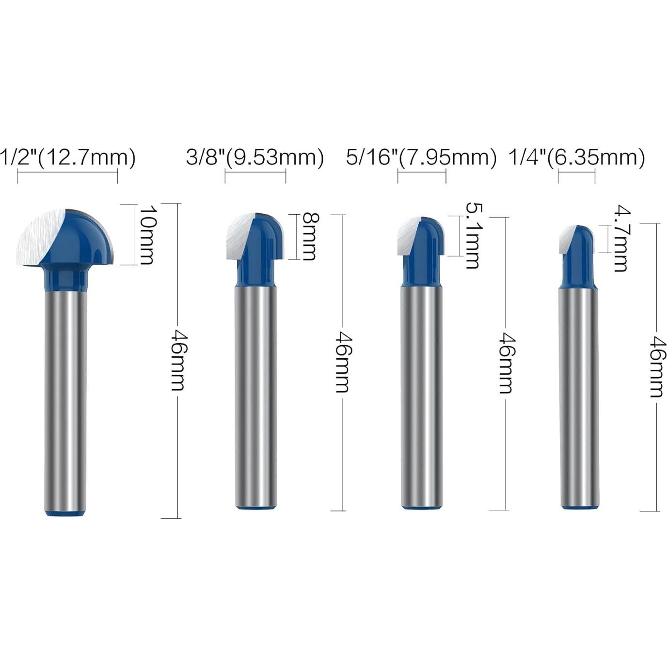 Fresa de caja cóncava ROOCBIT 8 piezas 15.49x11.18cm