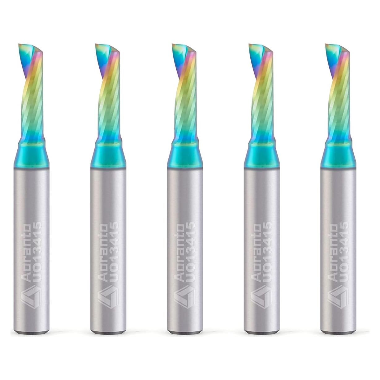 Fresa CNC Aoranto 3/16" Diámetro Paquete de 5