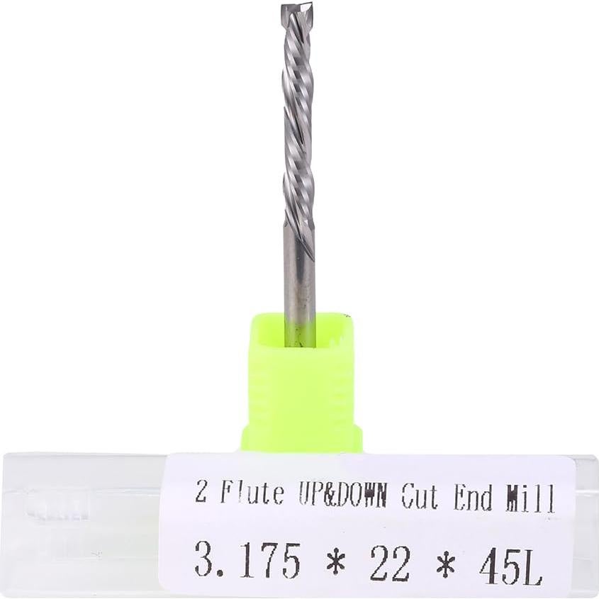 Bit de Router HOZLY 1/8" Carburo Compresión 2PCS