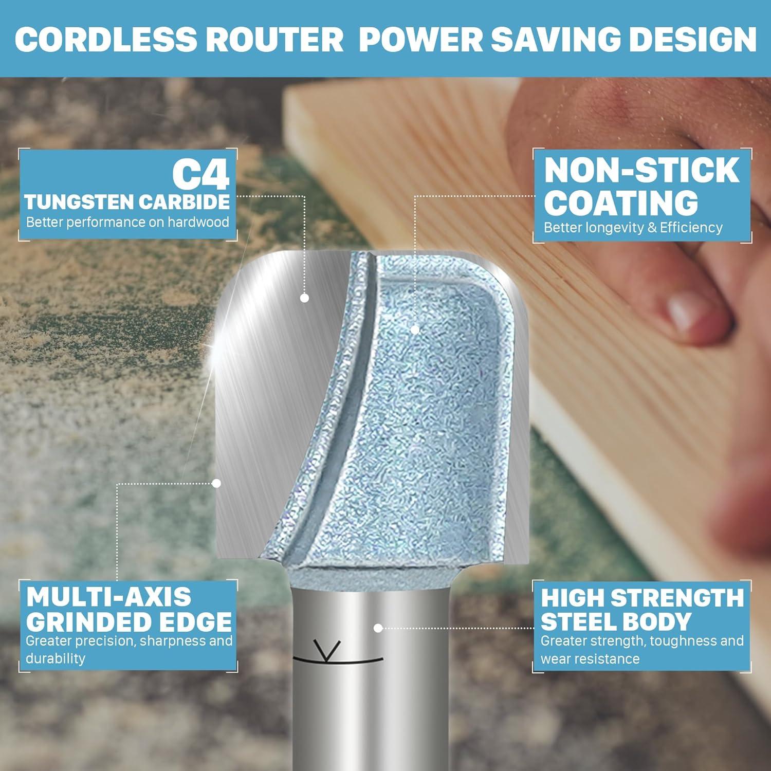 Broca de Router KEENTECH 1.27cm Eje x 1.91cm Diámetro