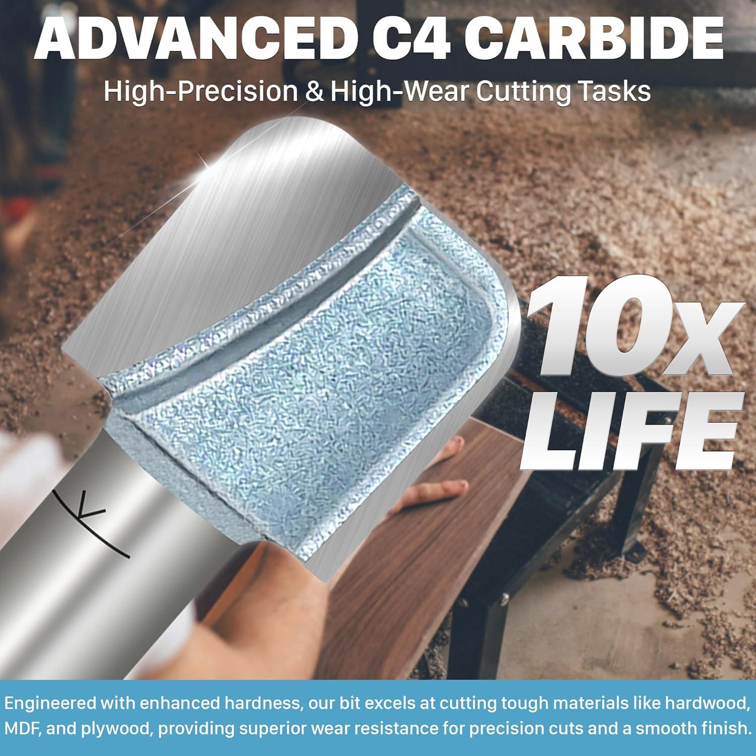 Broca de Router KEENTECH 1.27cm Eje x 1.91cm Diámetro