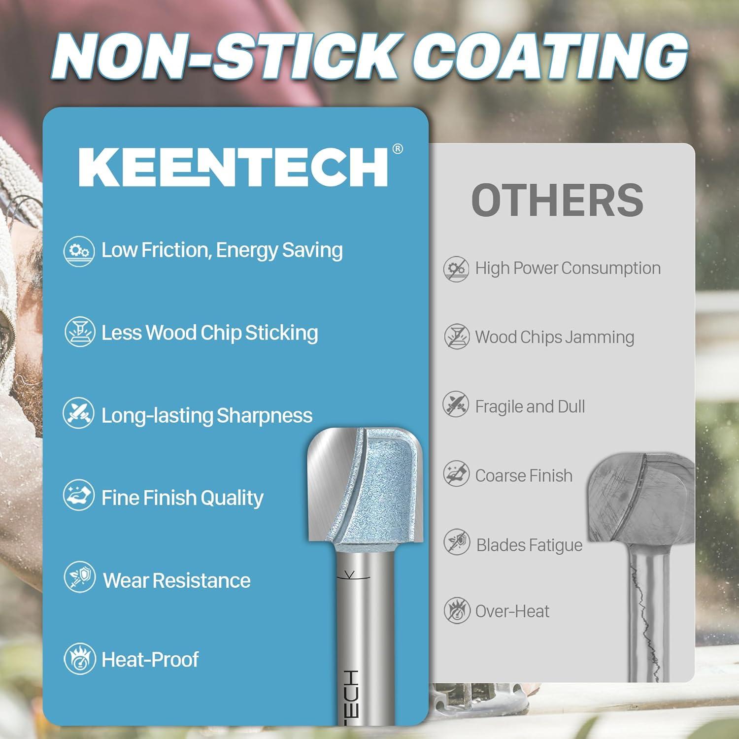 Broca de Router KEENTECH 1.27cm Eje x 1.91cm Diámetro