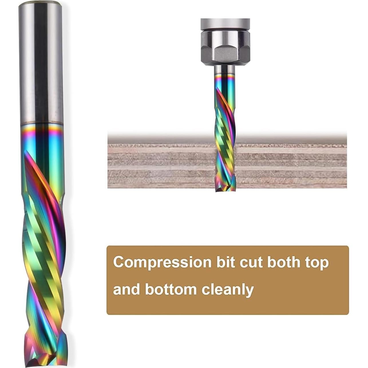 Cortador de Fresado HOZLY 10PCS Carburo 3.175mm 17mm