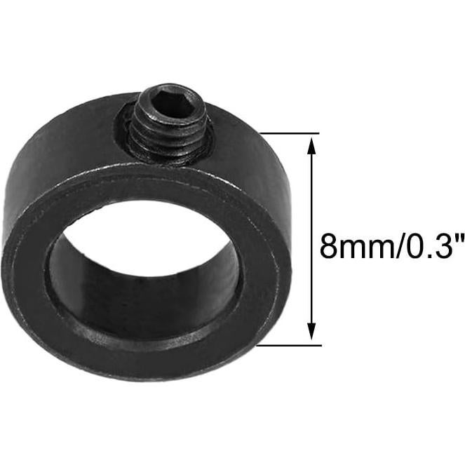 Parada de Taladro uxcell 12mm Ajustable Acero Óxido Negro 2 Pzas