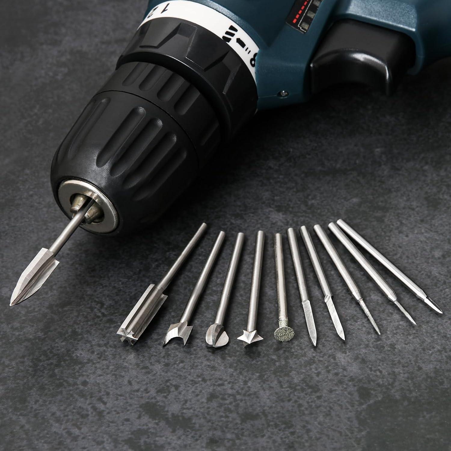 Juego de Brocas para Tallado en Madera HOMEIDOL 11 Piezas 3 mm