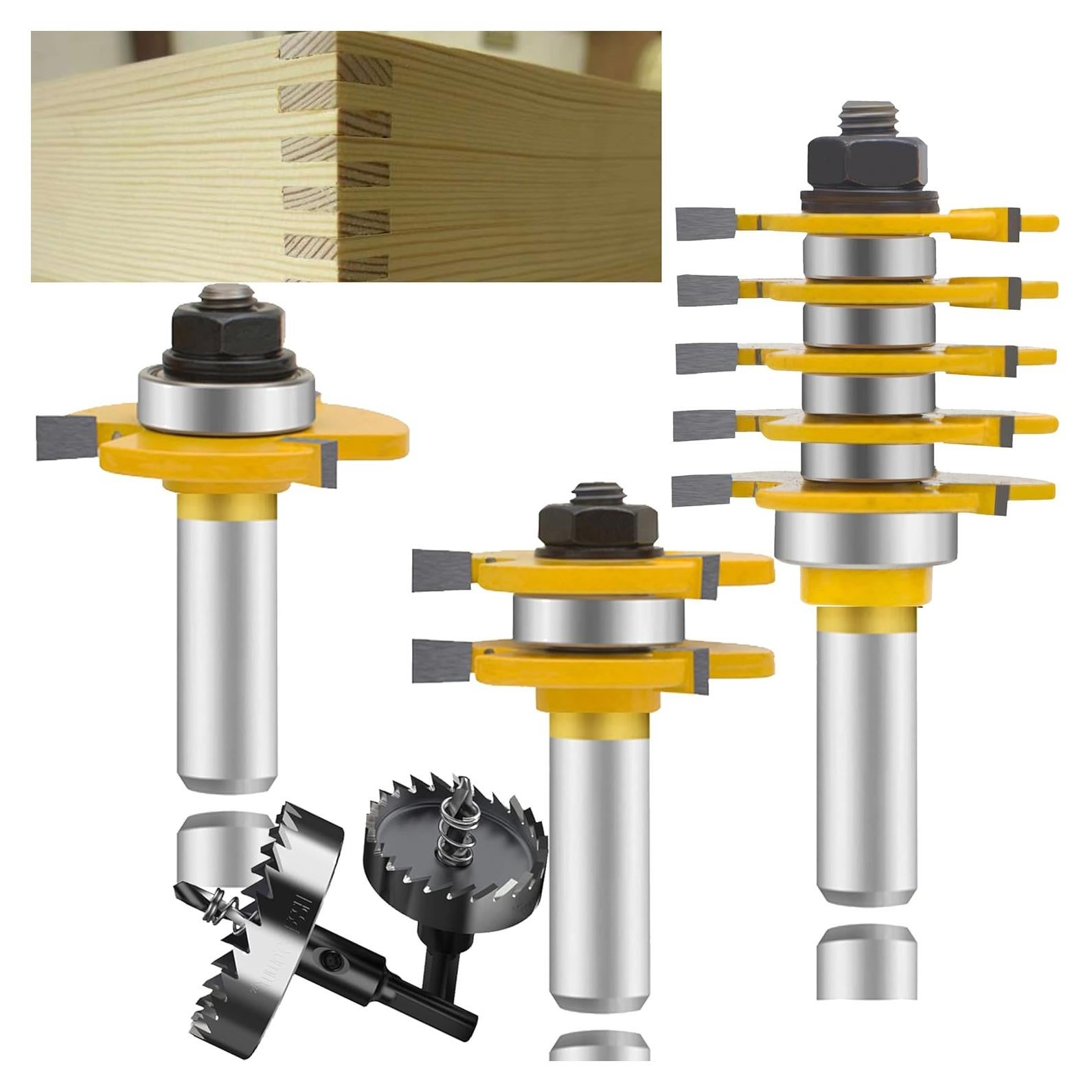 Juego de Brocas de Router TAIWAIN 12mm 3 Piezas Carburo