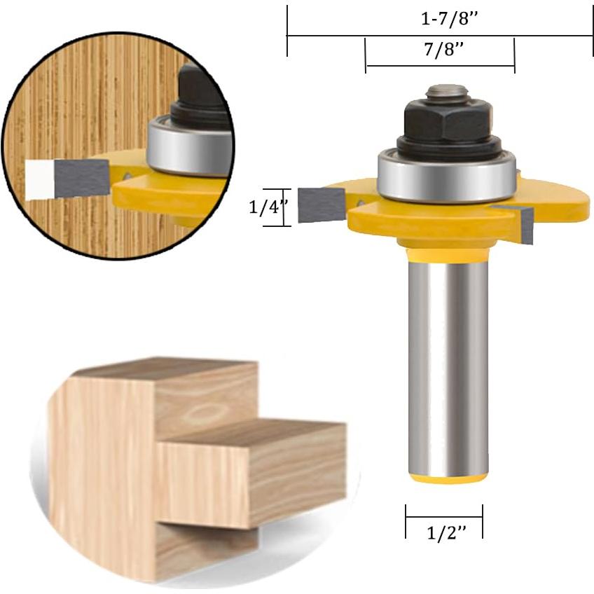 Juego de Brocas de Router TAIWAIN 12mm 3 Piezas Carburo