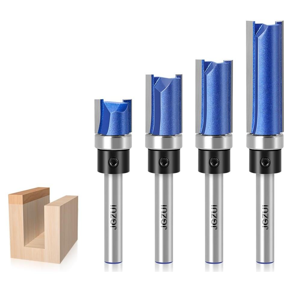 Juego de Brocas de Fresado JGZUI 4 Piezas Eje 6,35 mm