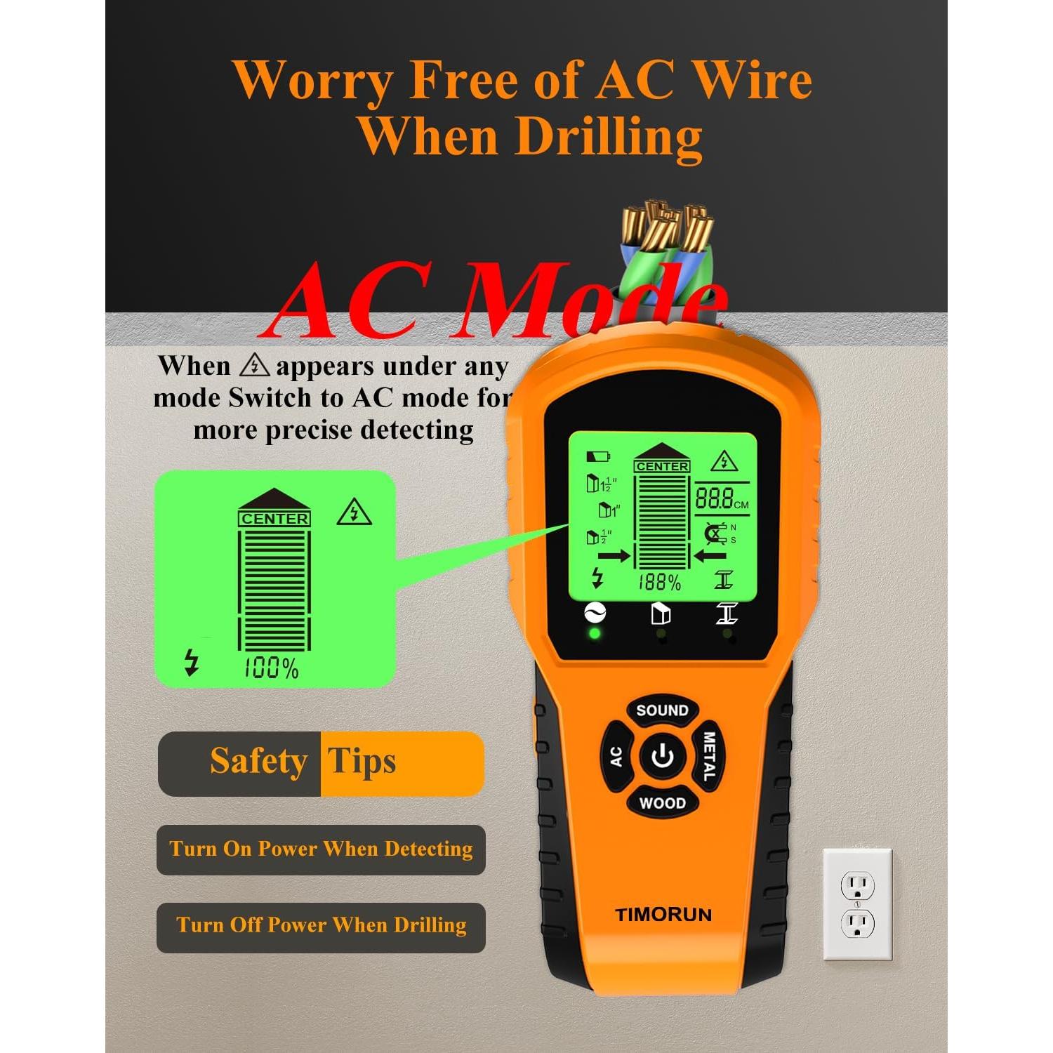 Buscador de Estudio TIMORUN TH610 Escáner 6 en 1 Mandarina