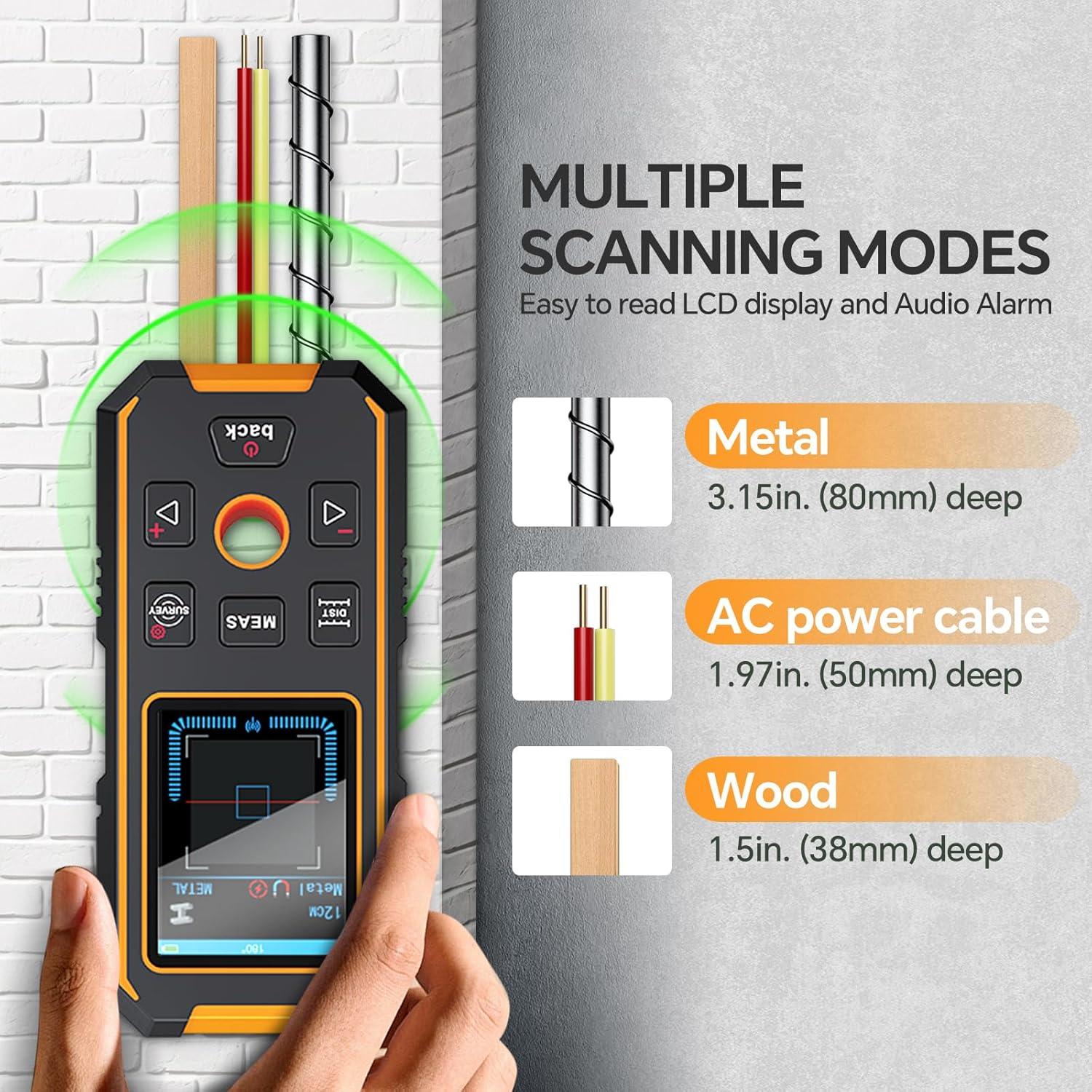 Detector de Pared SHGMEET NF-513S y Medidor Láser 40m