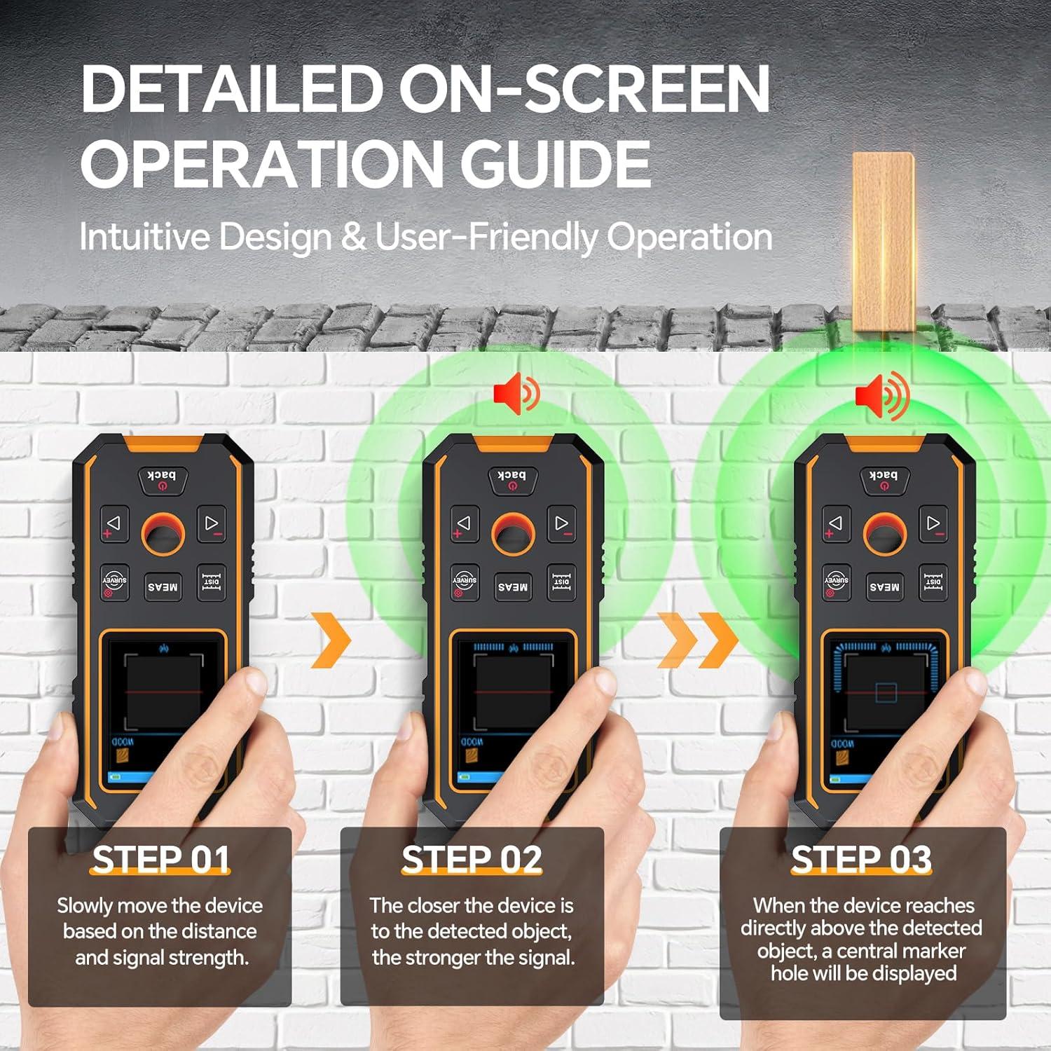 Detector de Pared SHGMEET NF-513S y Medidor Láser 40m