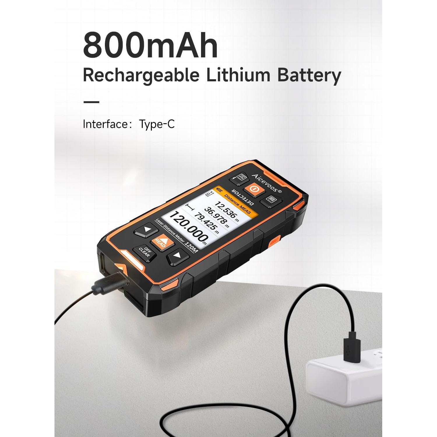 Buscador de Vigas Aicevoos con Pantalla LCD y Medidor Láser