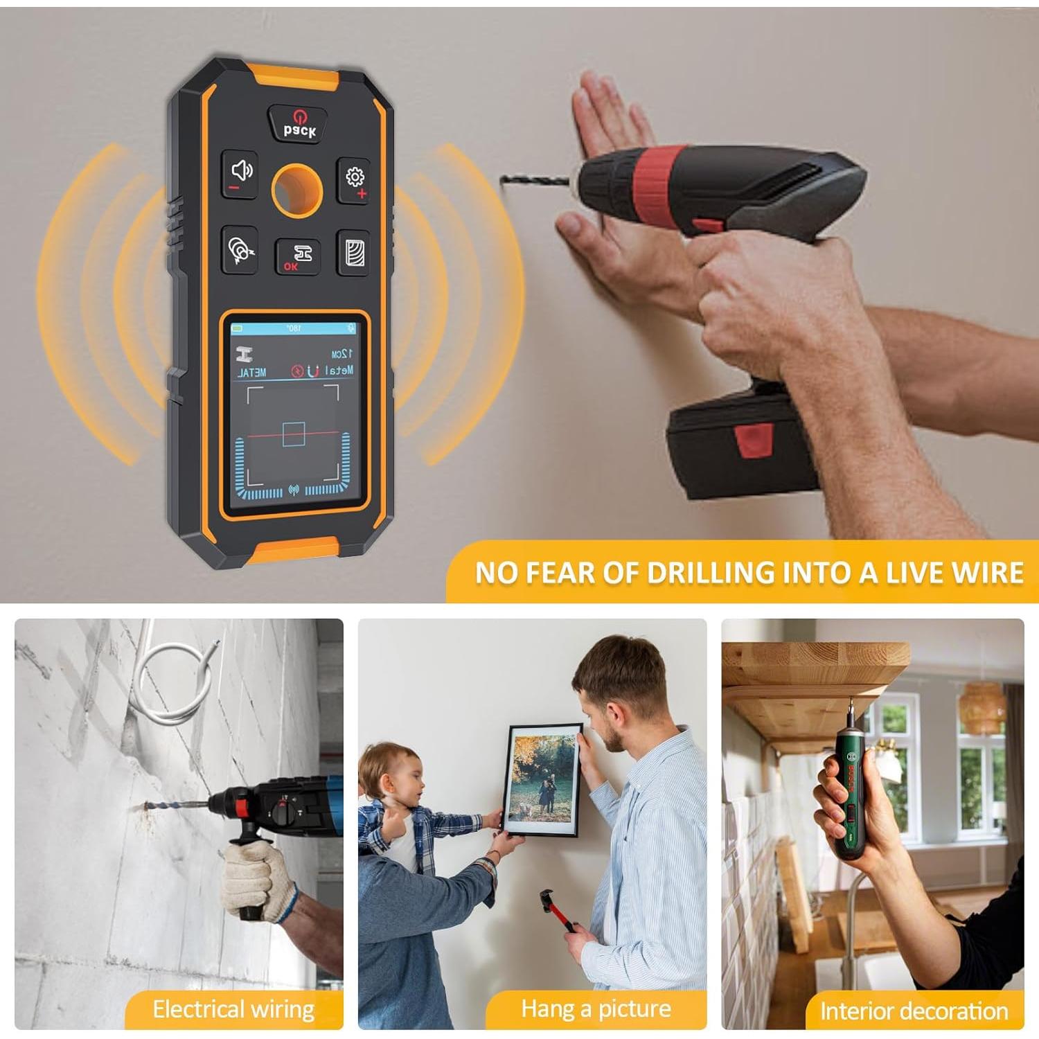 Escáner de Pared Rocky Mars NF513 Detector de Vigas