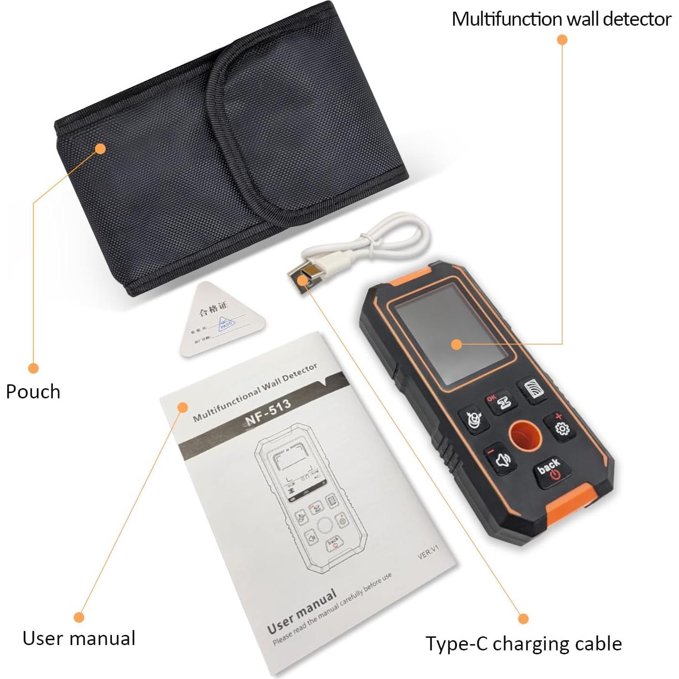Escáner de Pared Rocky Mars NF513 Detector de Vigas