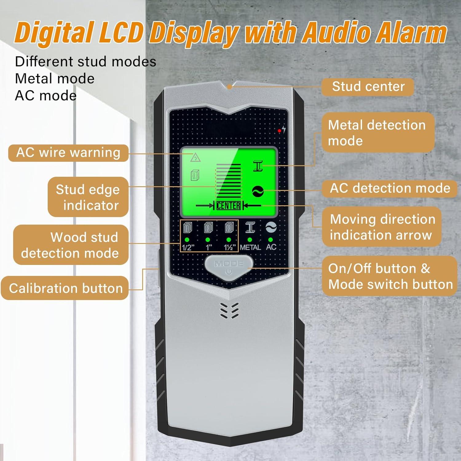 Buscador de Estudio Escáner de Pared Relahous 5 en 1 LCD