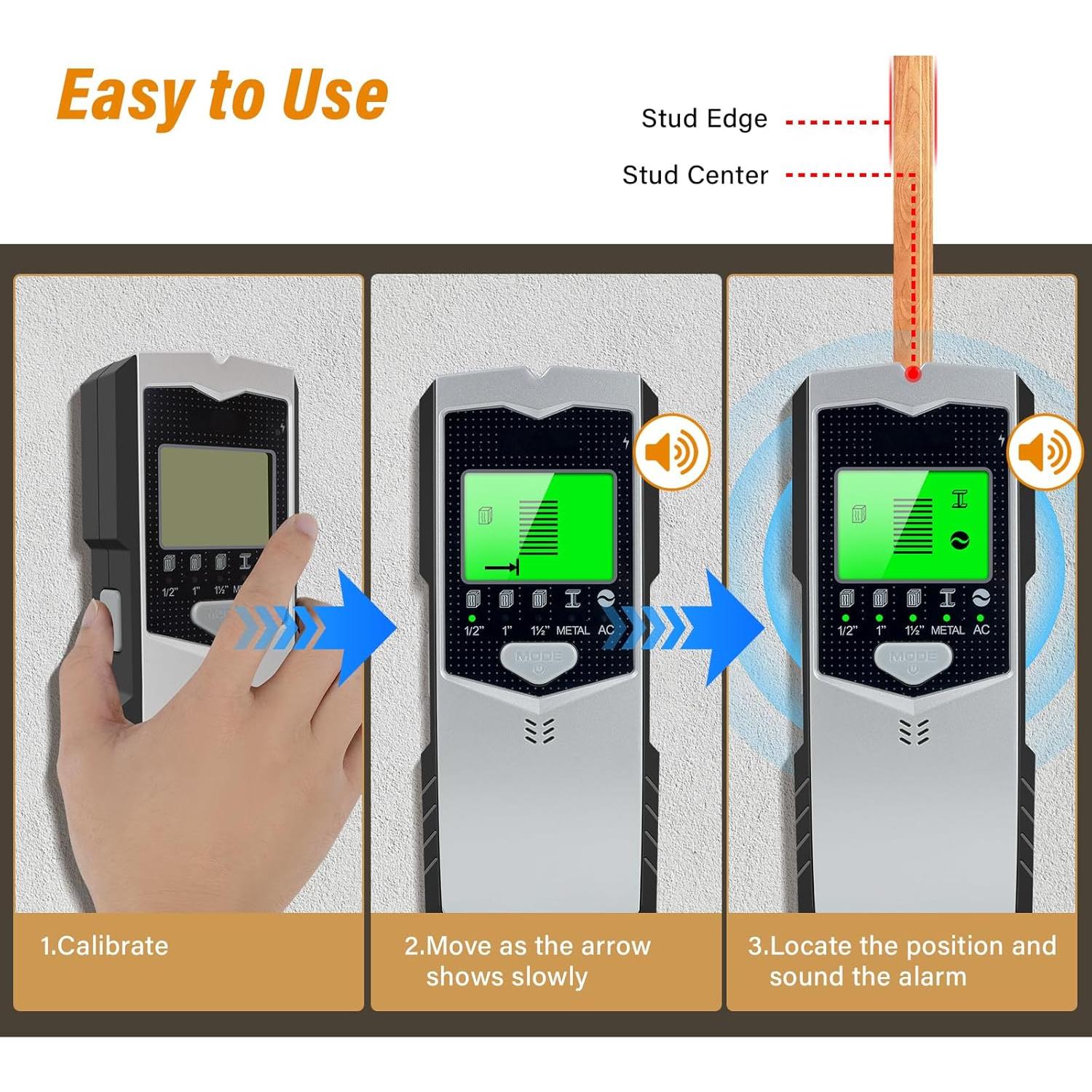 Buscador de Estudio Escáner de Pared Relahous 5 en 1 LCD