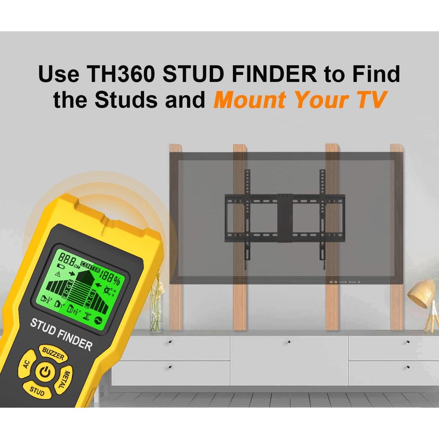Escáner de Pared DIY-JEK TH360 - Detector de Madera y Metal
