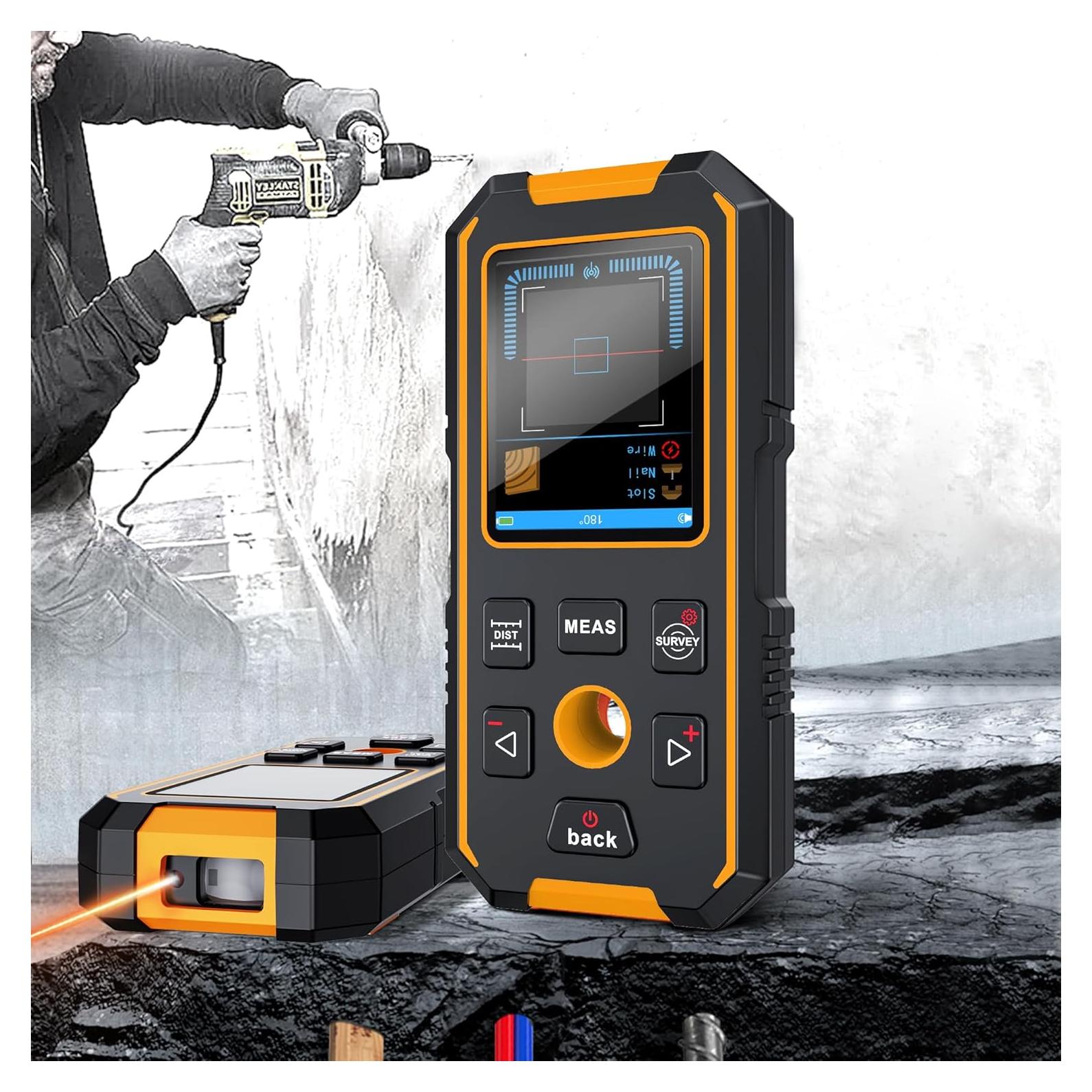 Detector de Pared 5-en-1 RAINLEOTI NF-513s con Medidor Láser