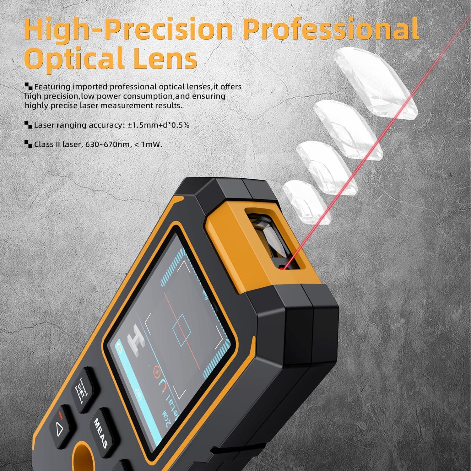 Detector de Pared 5-en-1 RAINLEOTI NF-513s con Medidor Láser