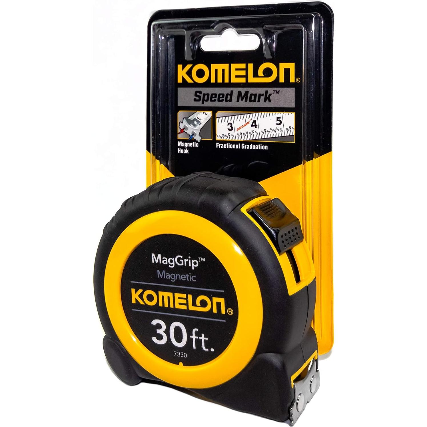 Cinta Métrica Komelon 7330 9.1m Magnética Amarillo/Negro
