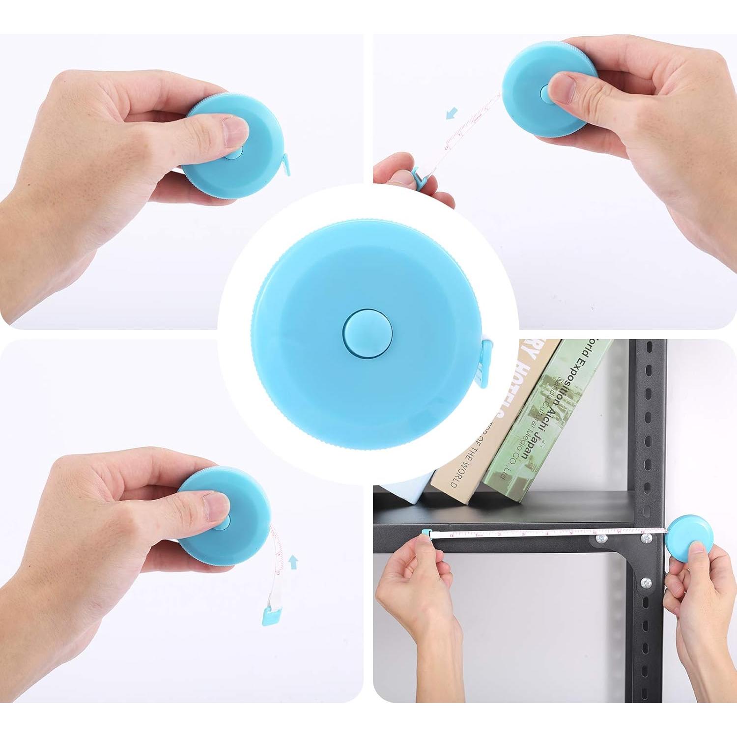 Cinta Métrica MUZHI 60 cm Retráctil Paquete de 10 Colores