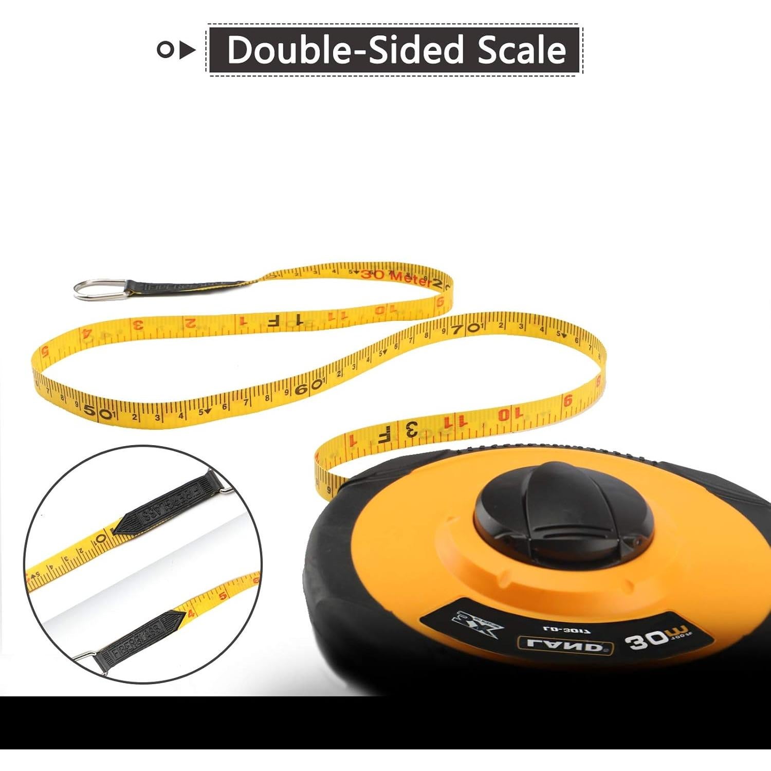 Cinta Métrica de Fibra de Vidrio LAND 30m Escala Dual