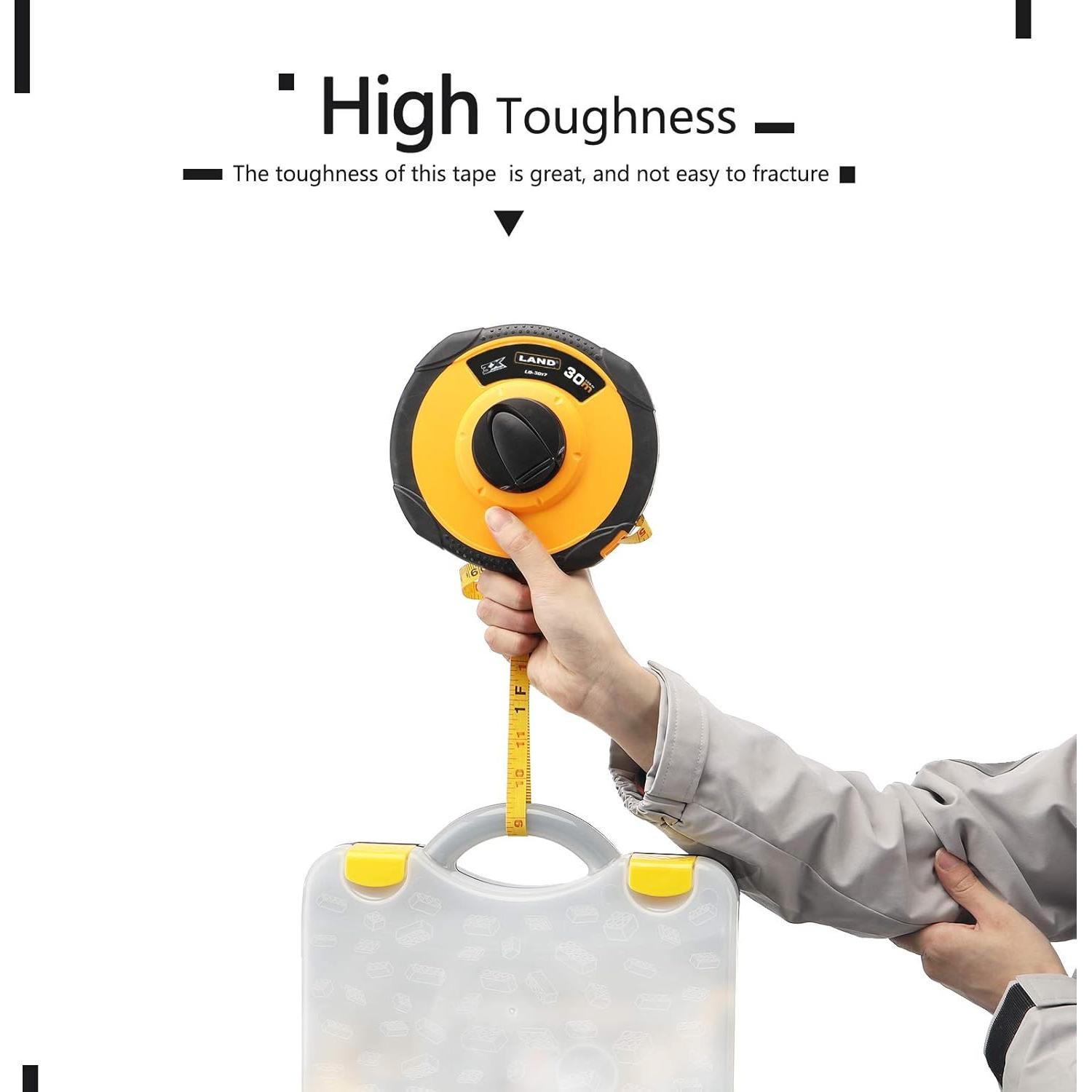 Cinta Métrica de Fibra de Vidrio LAND 30m Escala Dual