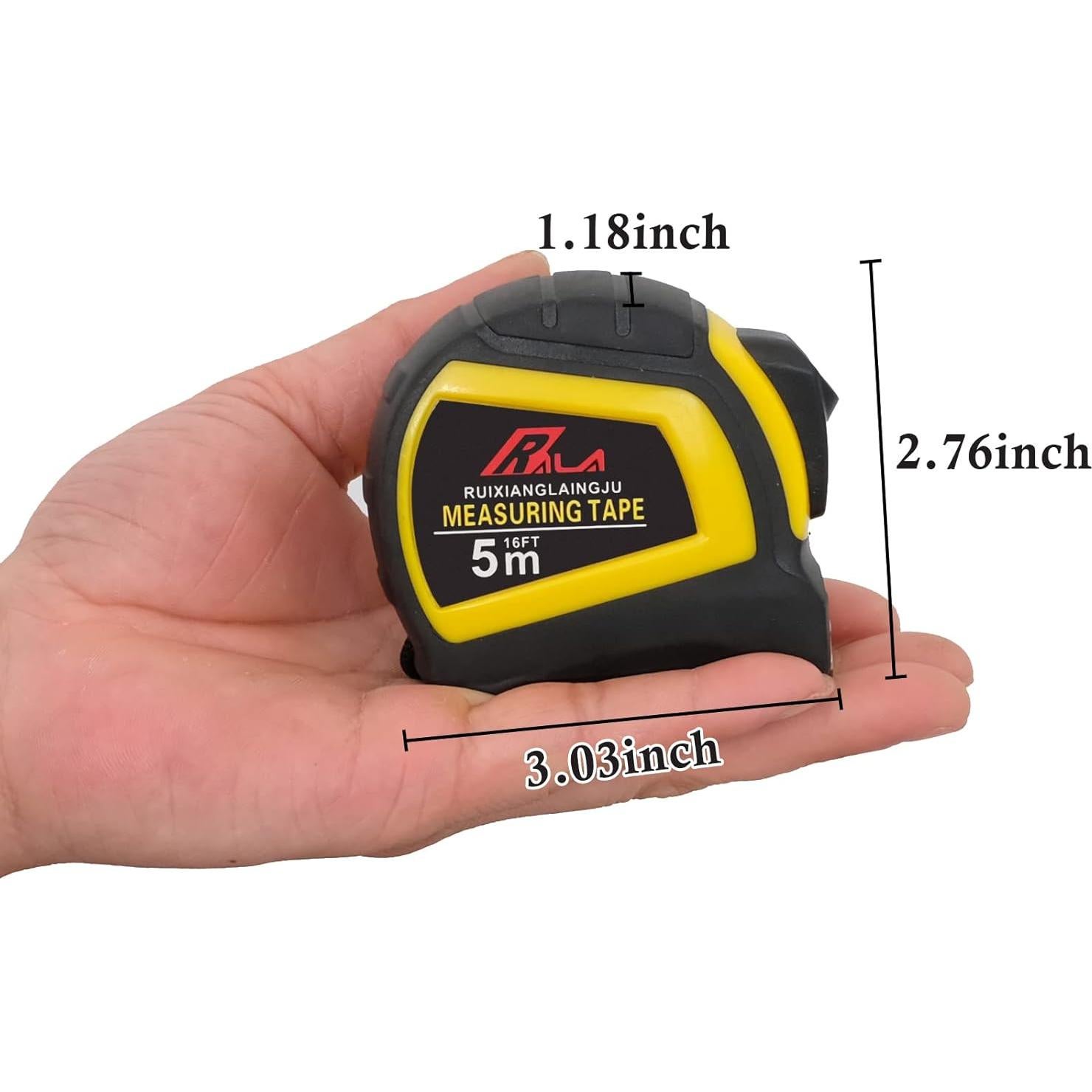 Cinta Métrica Auto-Bloqueo HTBMALL 5M Doble Cara Precisa