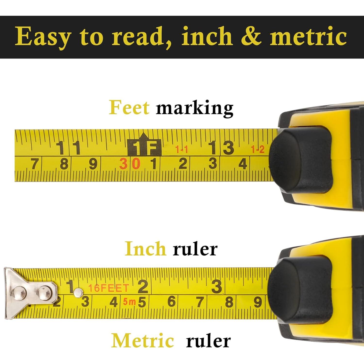 Cinta Métrica Auto-Bloqueo HTBMALL 5M Doble Cara Precisa