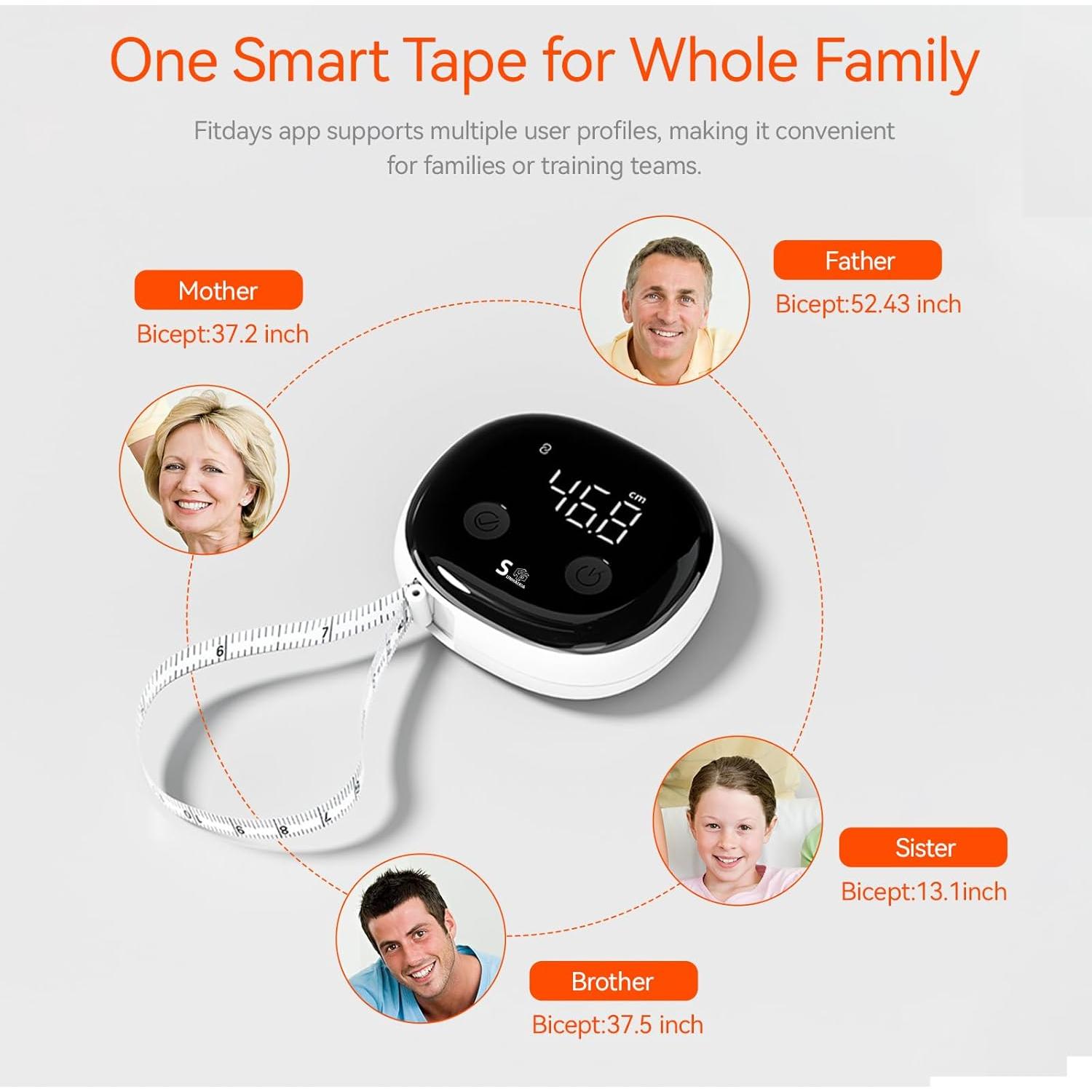 Cinta Métrica Corporal Inteligente Fitdays | Bluetooth HD