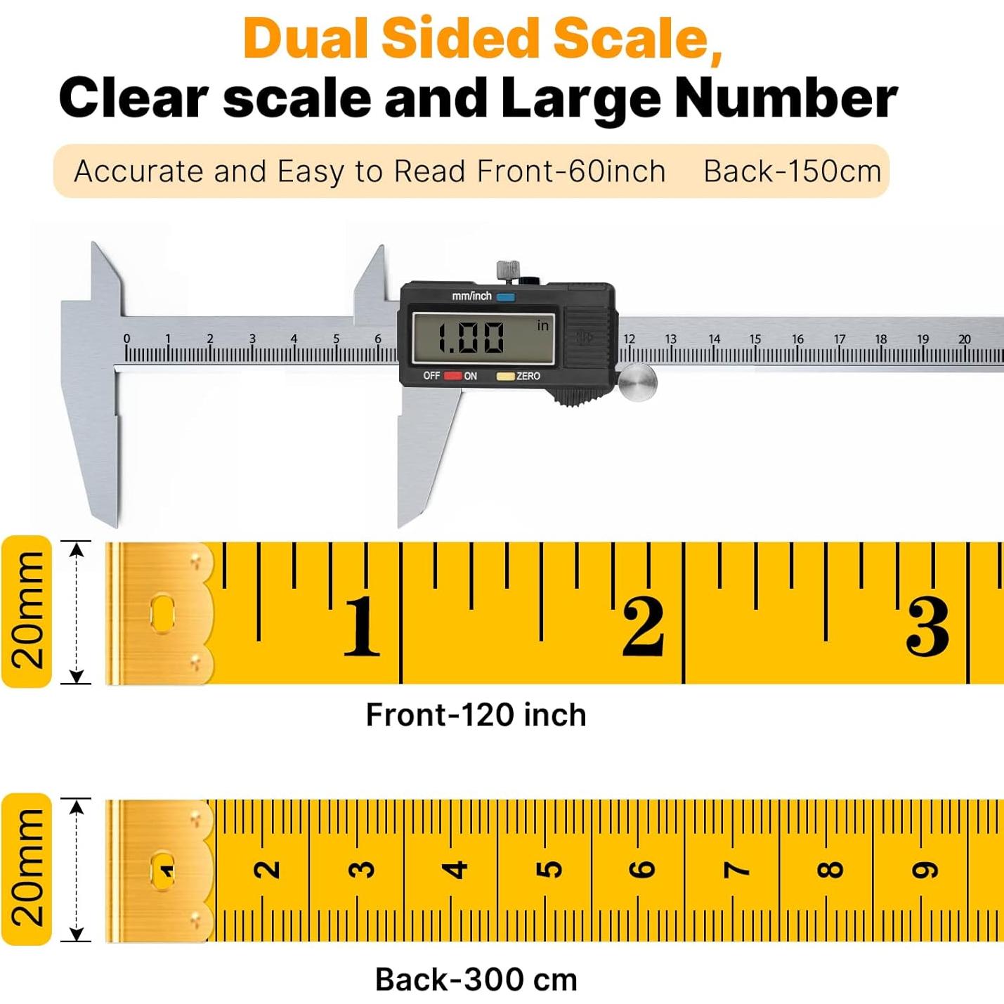 Cinta Métrica Dombbfye 300cm Doble Escala 5 Paquetes