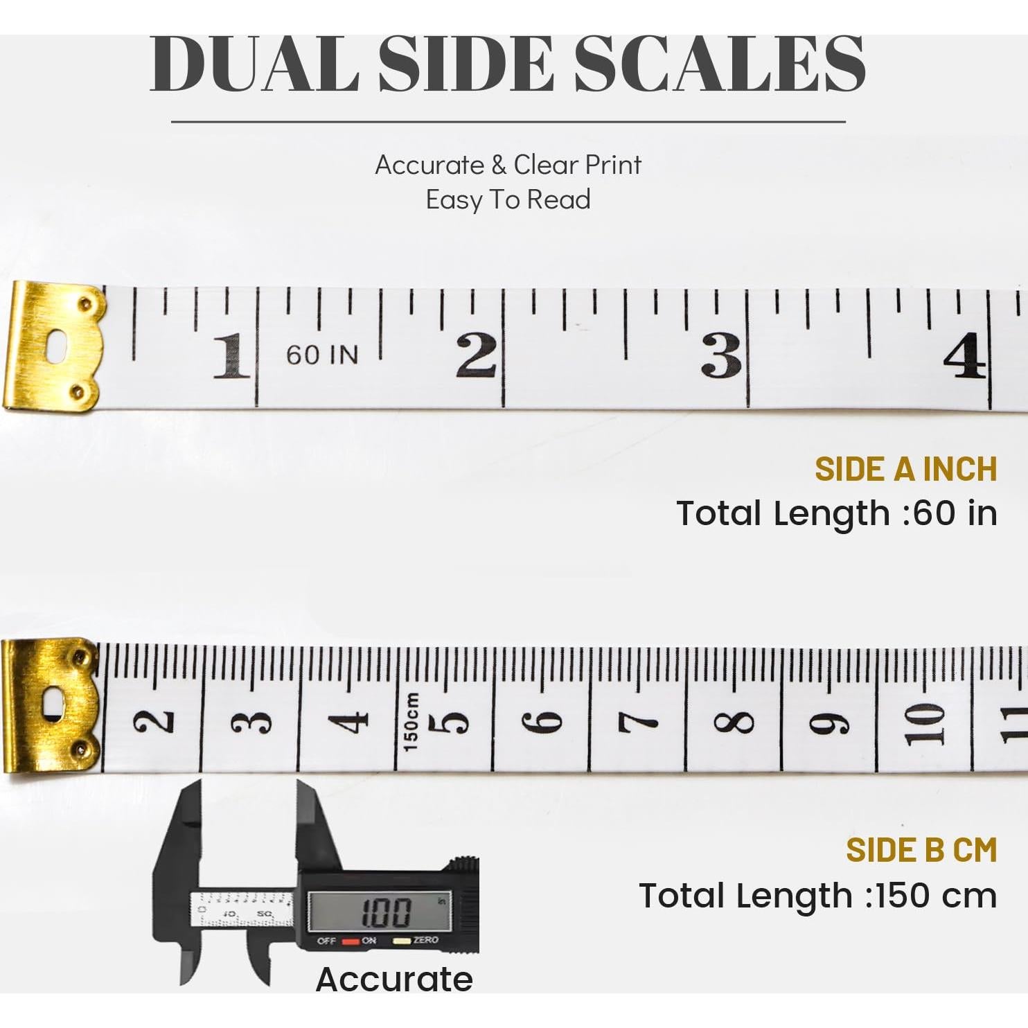 Cinta Métrica MYGBBKITDEC Paquete de 3 Cintas de Tela