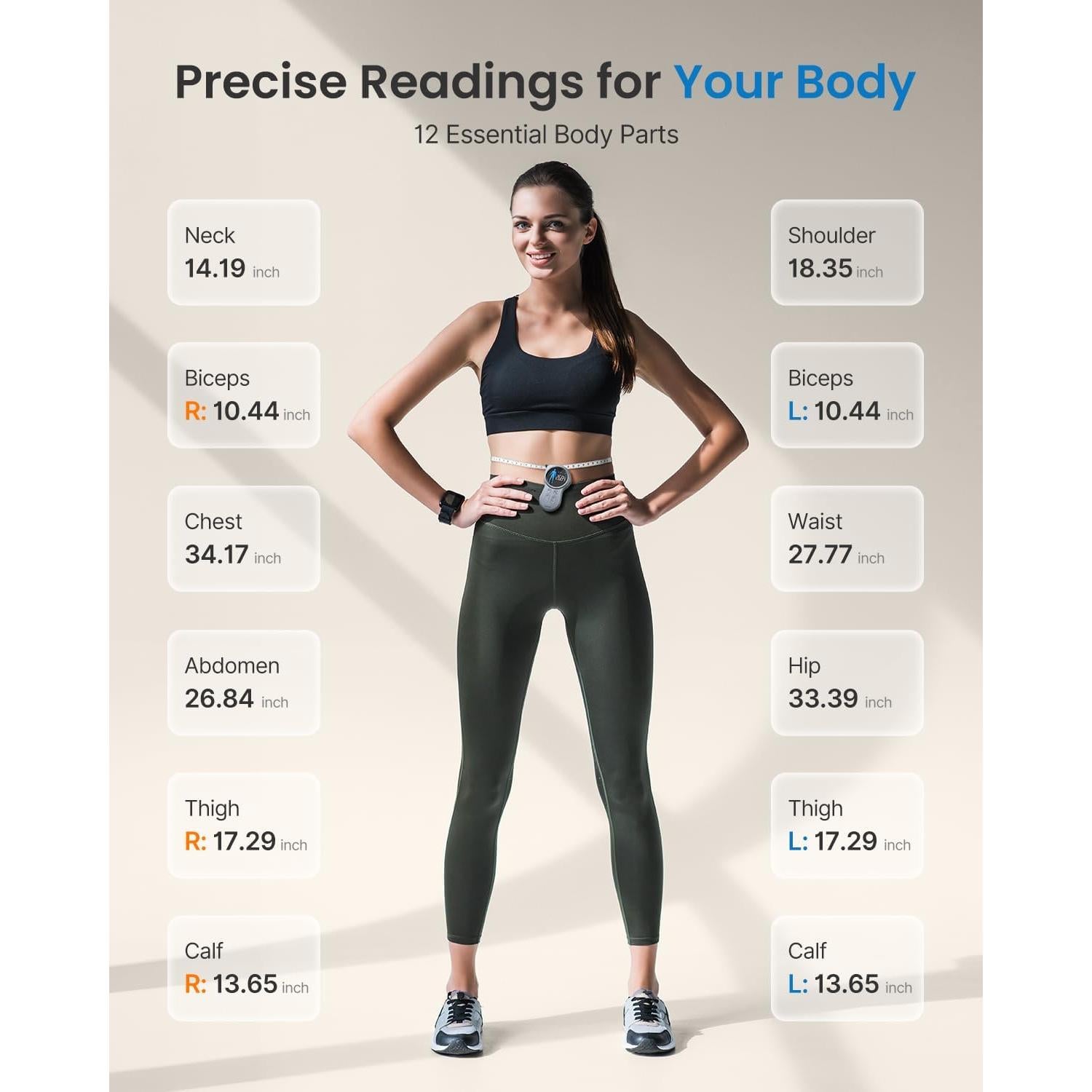 Cinta Métrica Inteligente RENPHO con Pantalla Grande