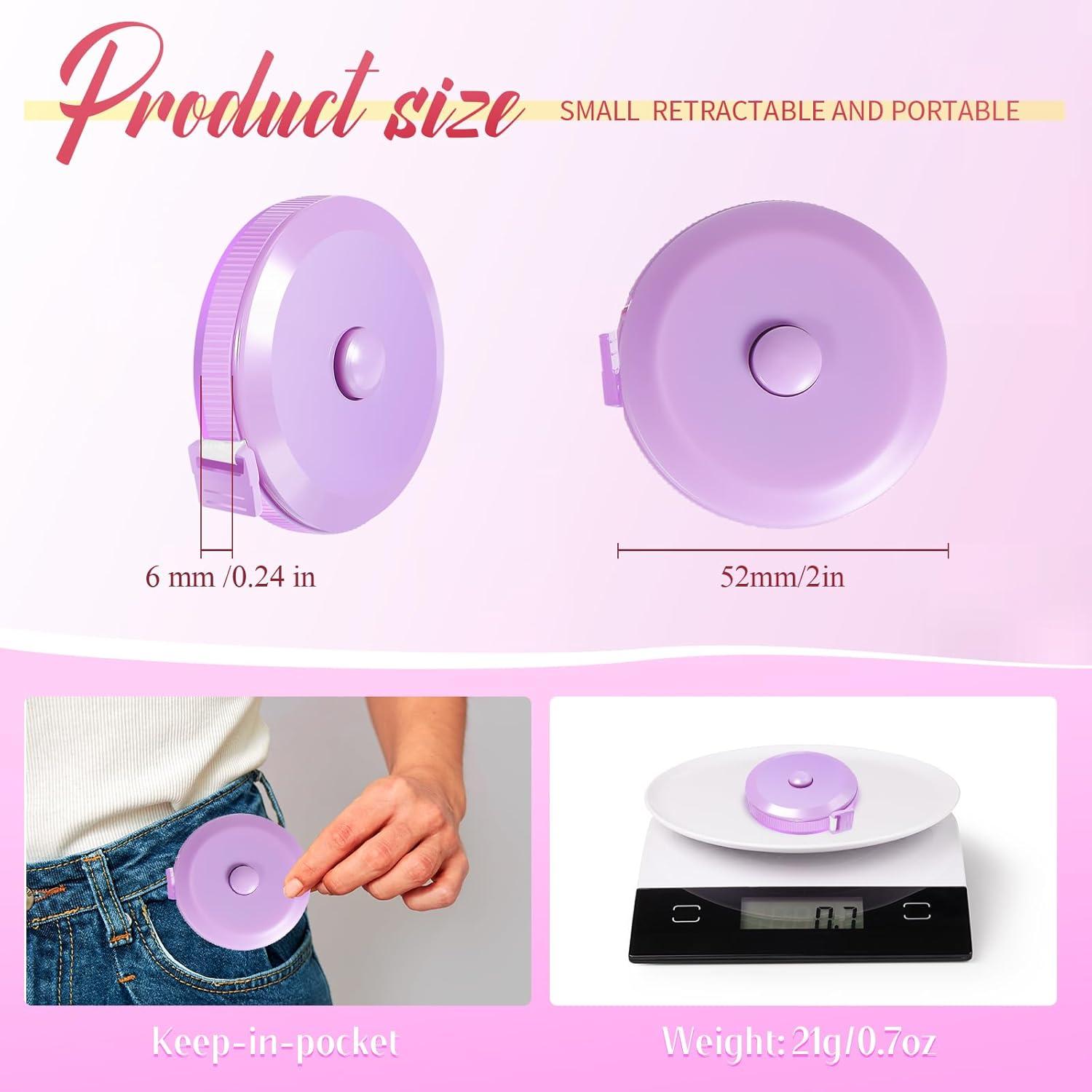 Sewing Tape Measure, Retractable Measuring Tape for Body Measurements Small Fabric Tape Measure Cloth Measuring Tape for Craft Pocket Size Waist, 60 Inch 1.5 Meter (80 Pcs, Multicolored)