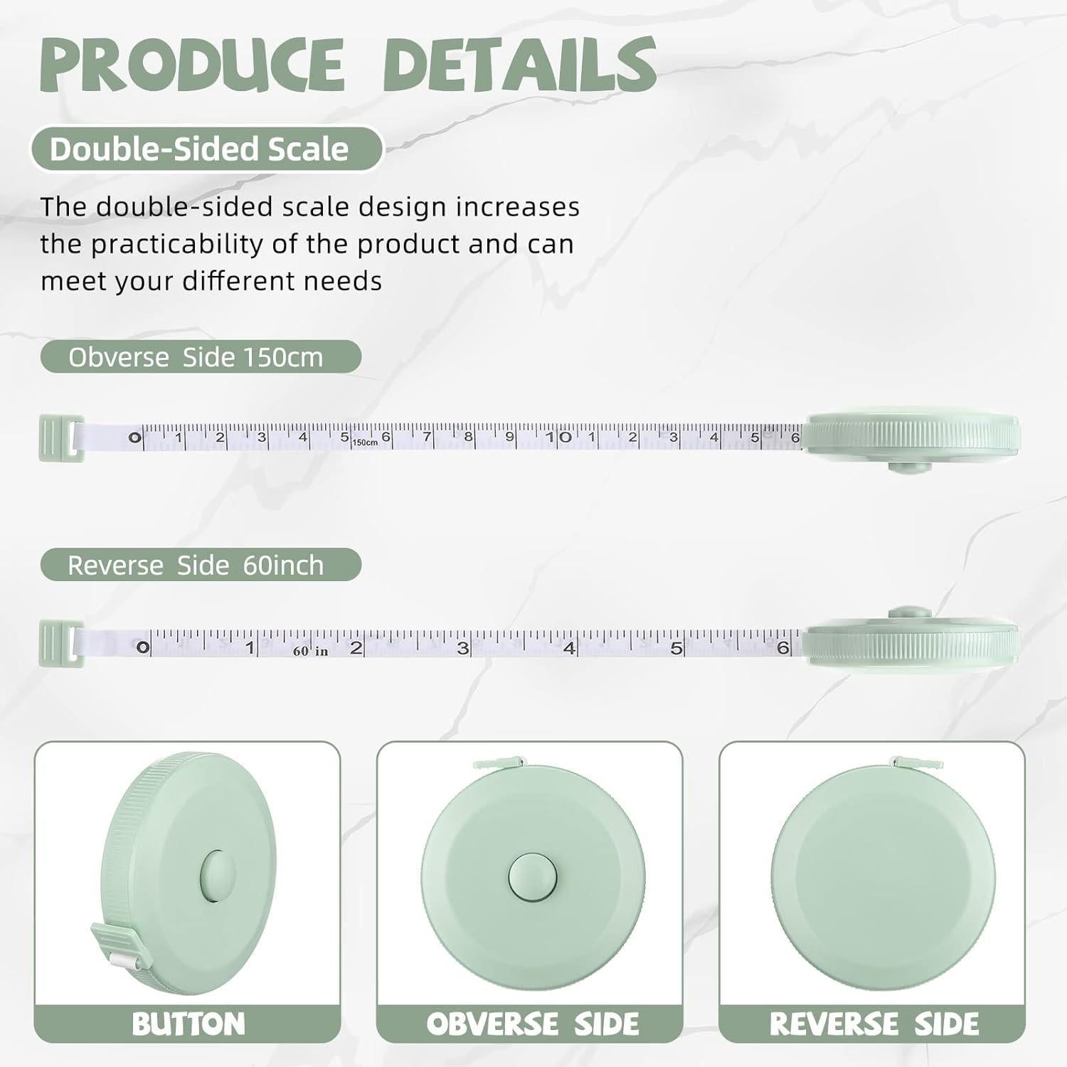 Cinta Métrica 100 Pcs Kigeli 1.5m Retráctil Flexible