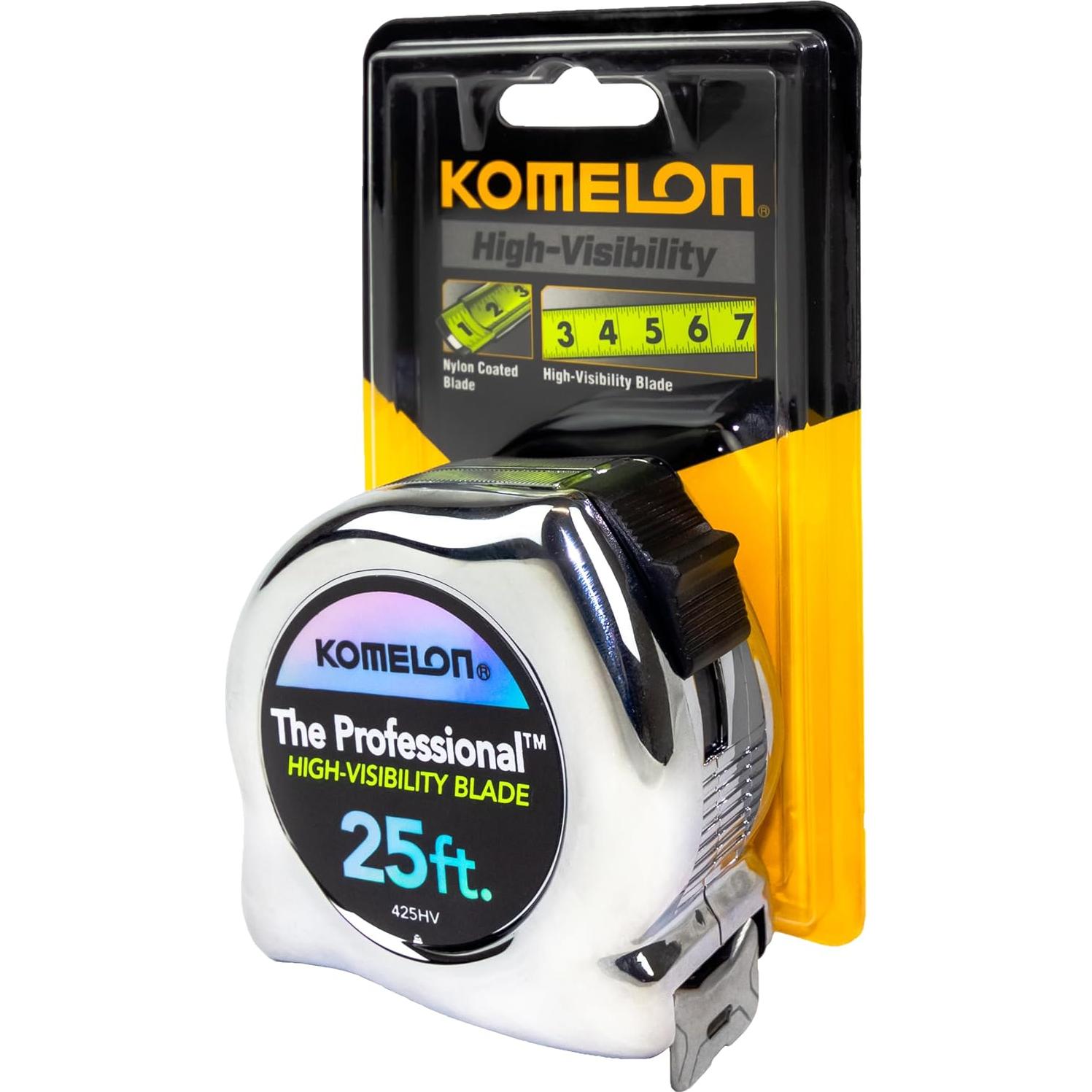 Cinta Métrica Komelon 425HV 7.62m Alta Visibilidad