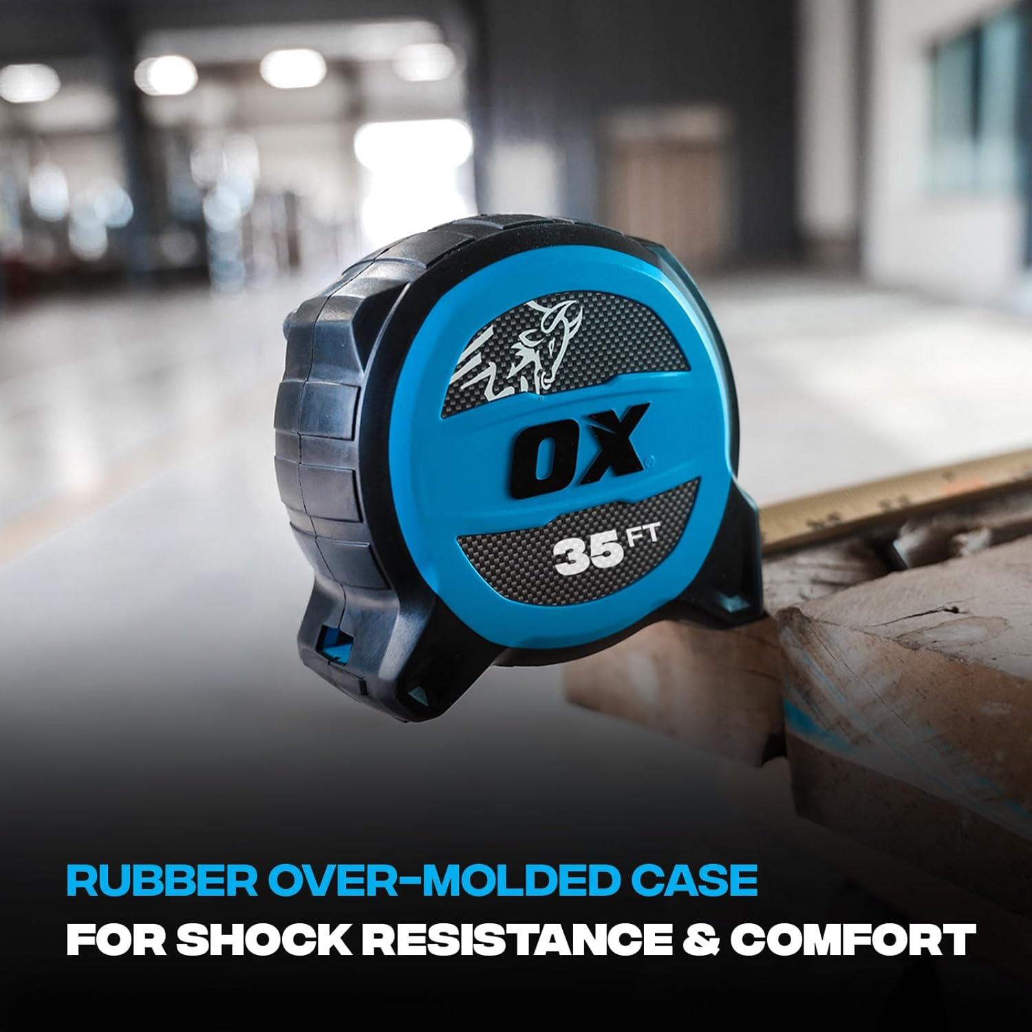 Cinta Métrica OX Tools Tuff Blade 10.67 m Doble Gancho Magnético