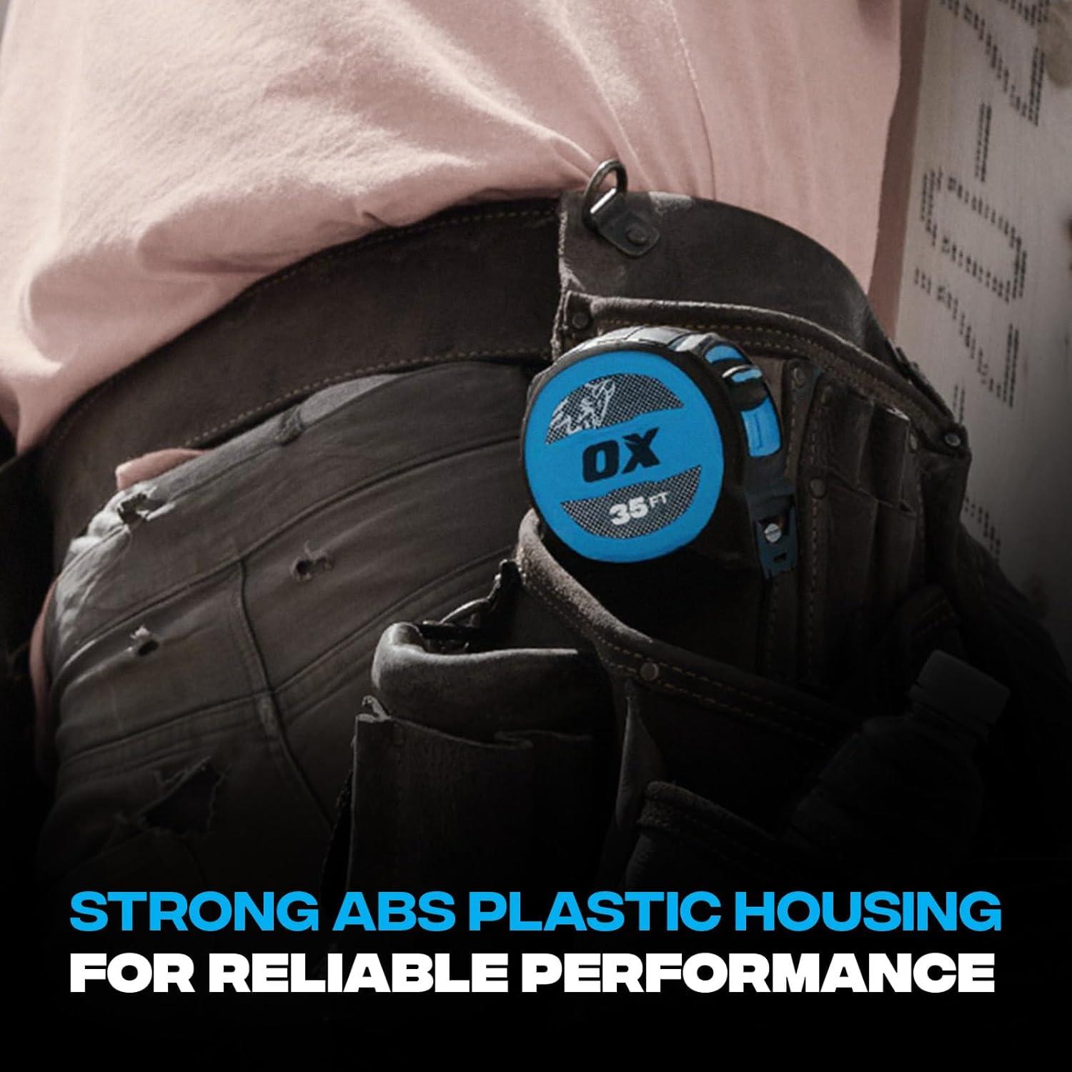 Cinta Métrica OX Tools Tuff Blade 10.67 m Doble Gancho Magnético