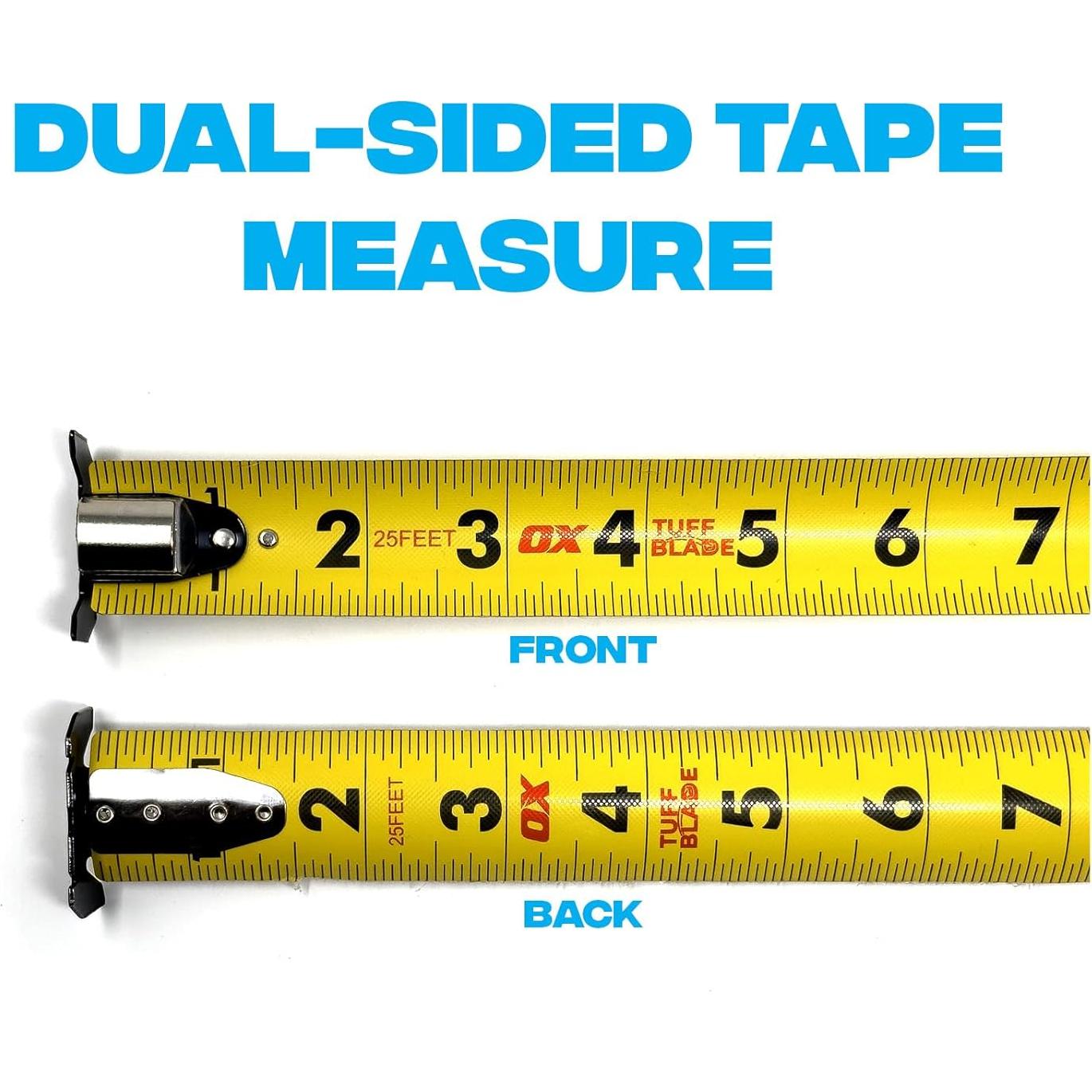 Cinta Métrica OX Tools Tuff Blade 10.67 m Doble Gancho Magnético